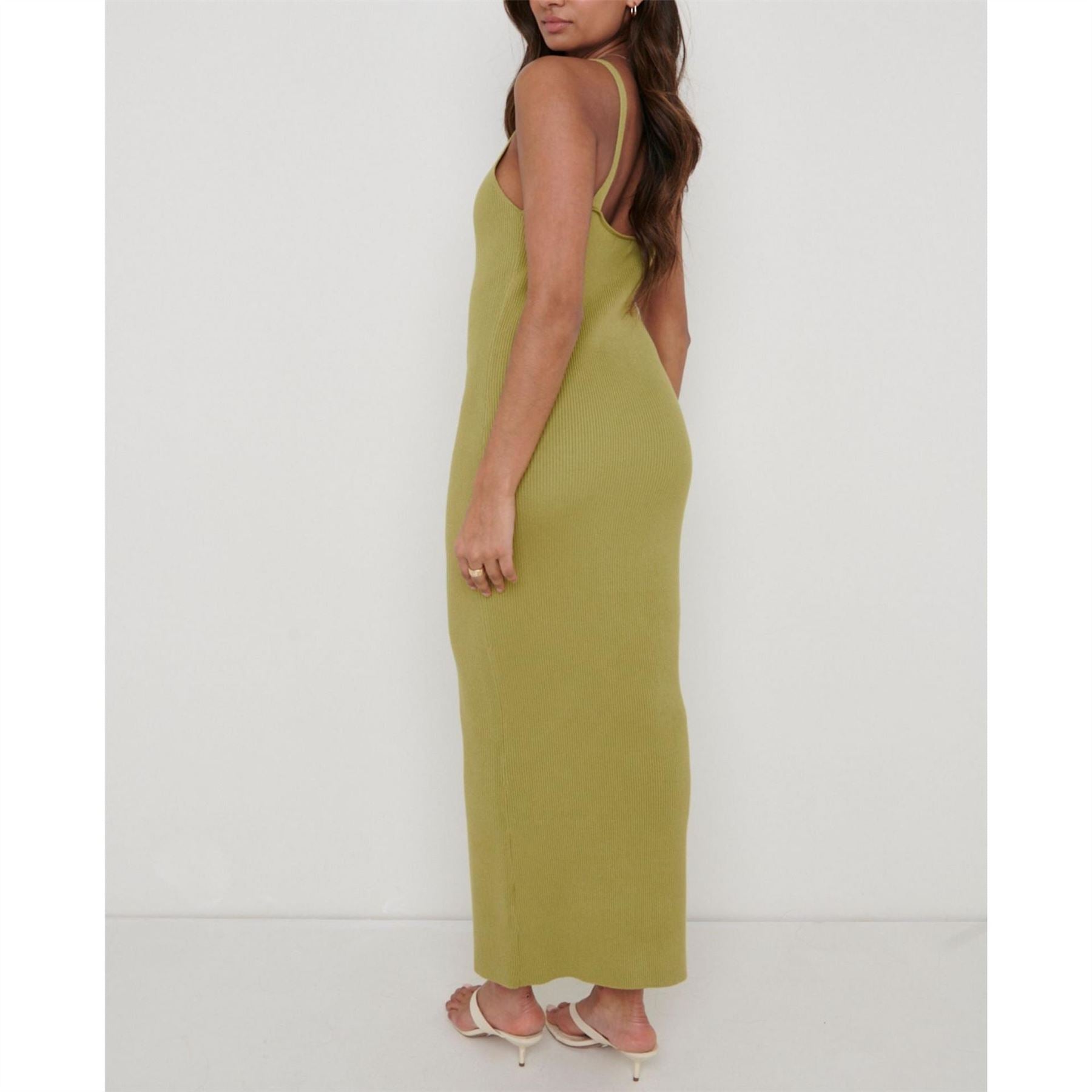 Pretty Lavish Ribbed Midaxi Dress