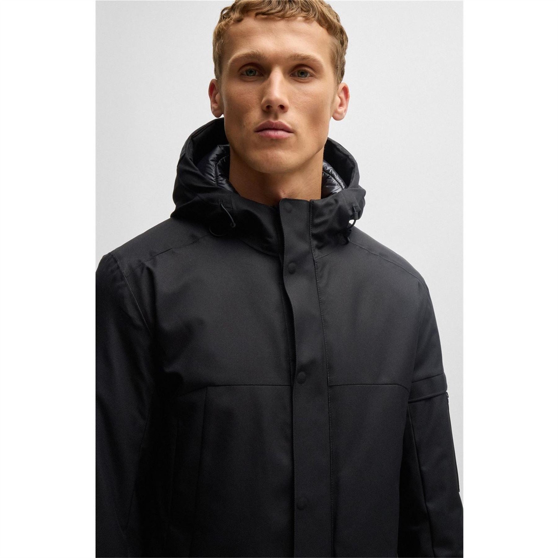 Boss Hooded Regular Fit Parka Coat