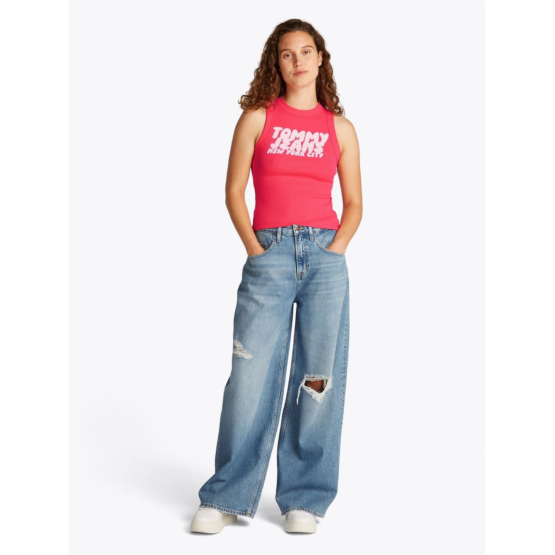 Tommy Jeans Slim Fit Lettering Bubble Tank