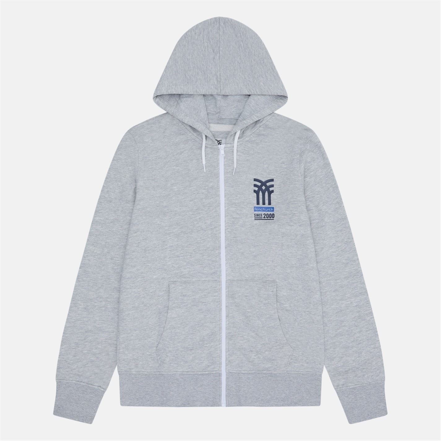 Fenchurch Printed Logo Hooded Neck Regular Fit Sweatshirt