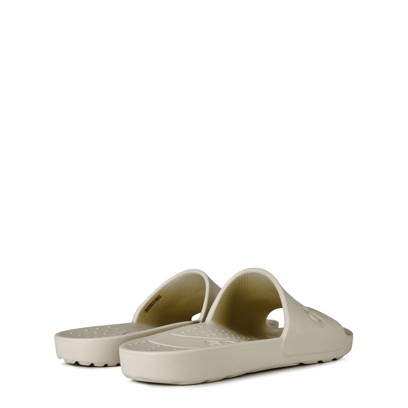 Crocs Logo Print Open Toe Flat Heel Slides