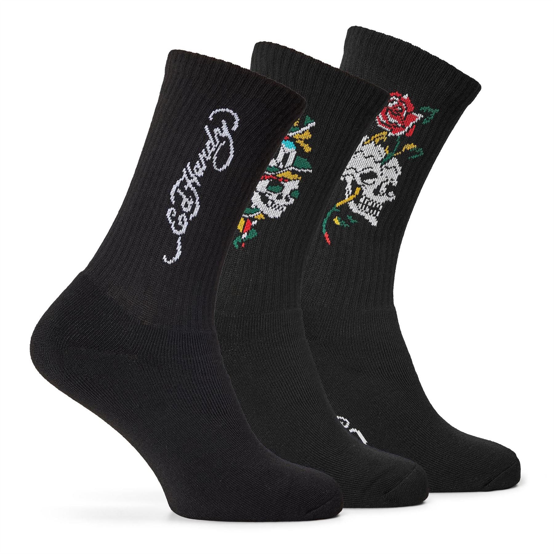 Ed Hardy 3 Pack Crew Socks