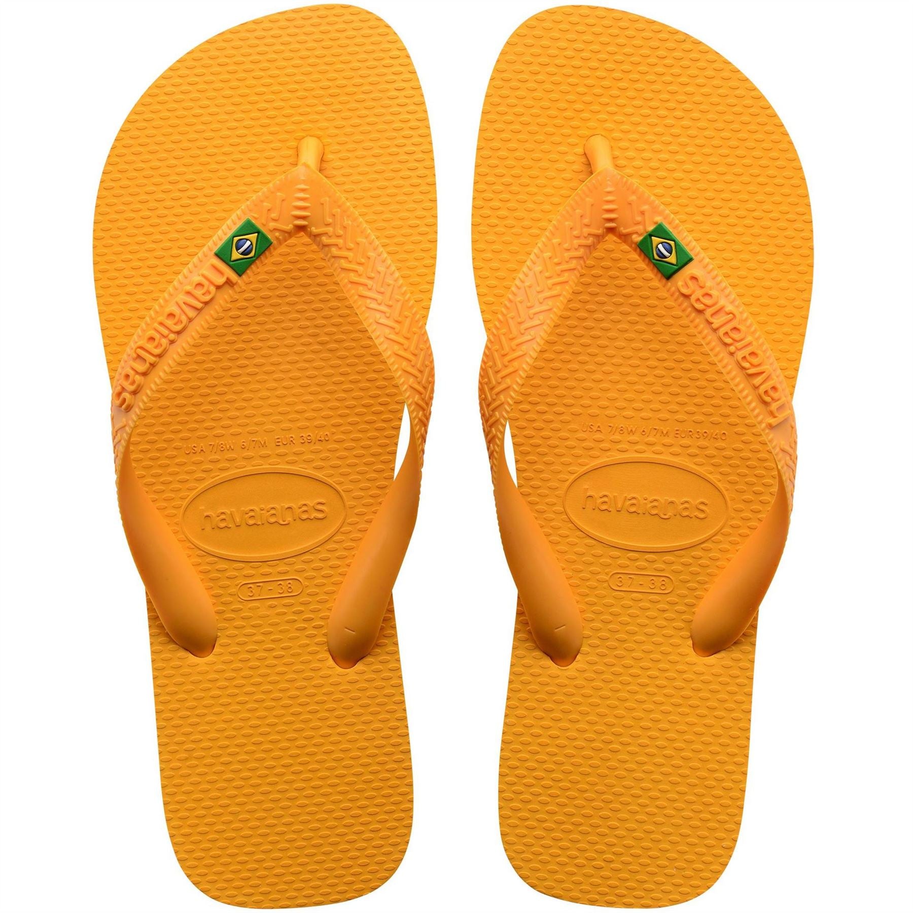 Havaianas Mens Hav. Brasil Pop Yellow 43 44 Flip Flops