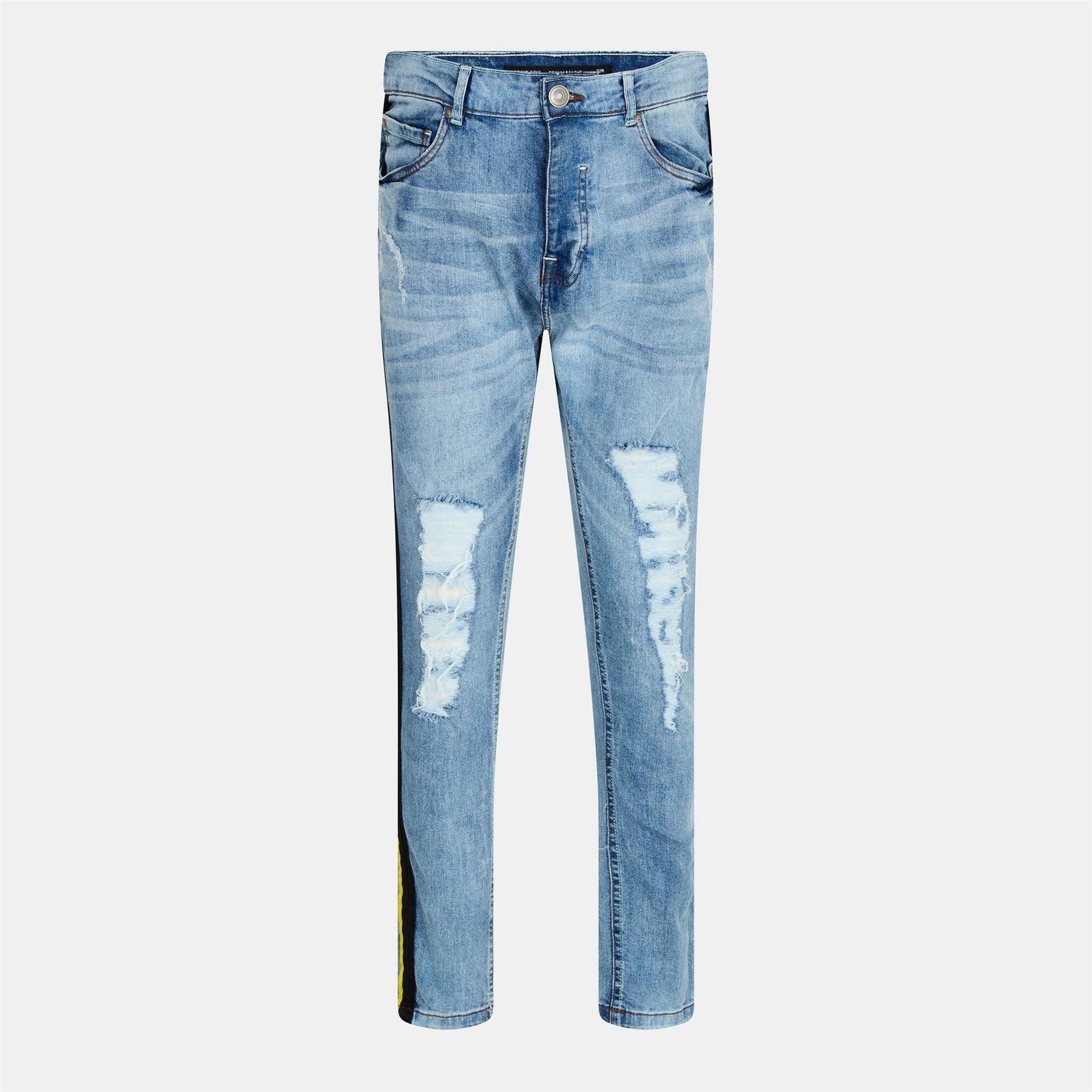 Brave Soul Denim Jean With Side Tape Detail