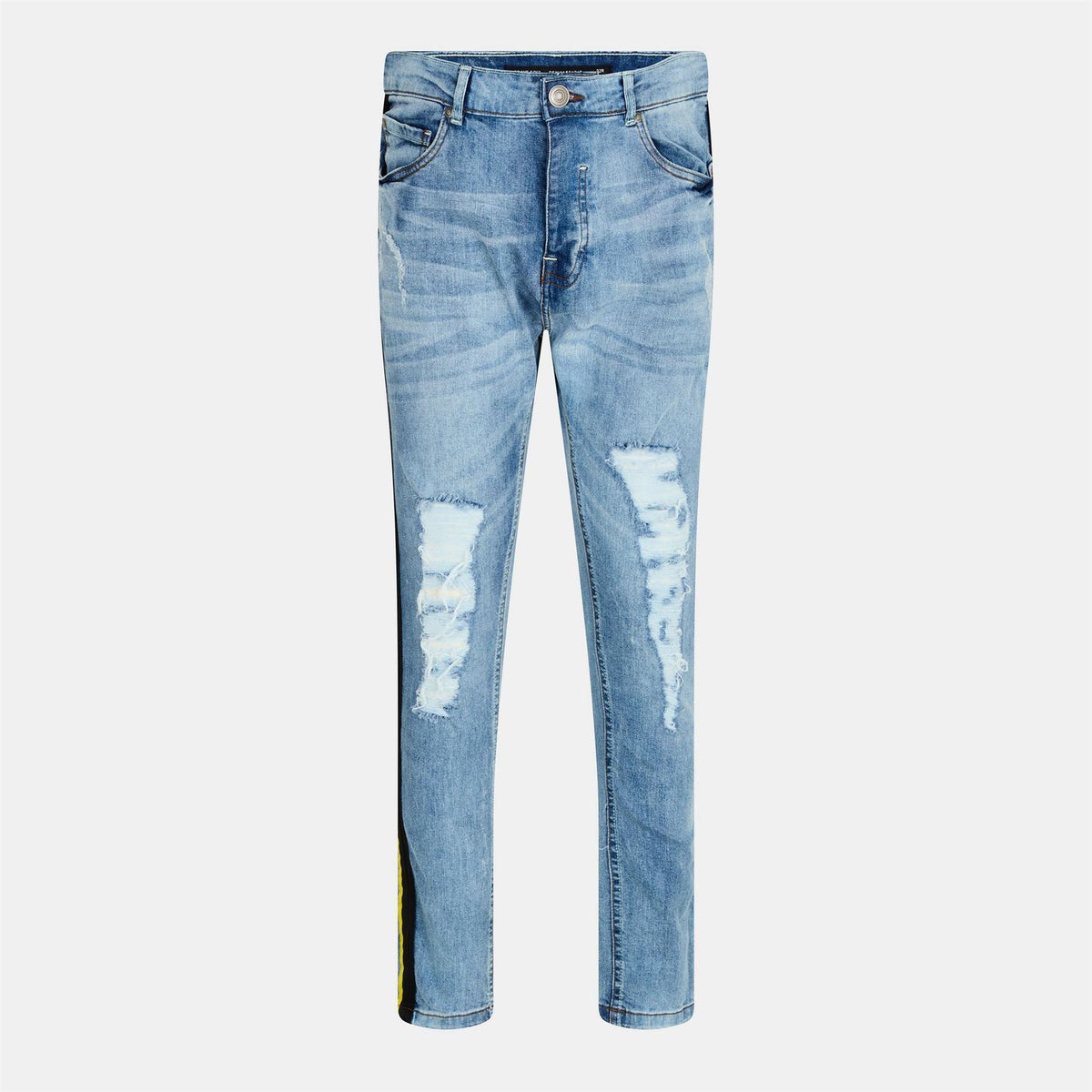 Brave Soul Denim Jean With Side Tape Detail