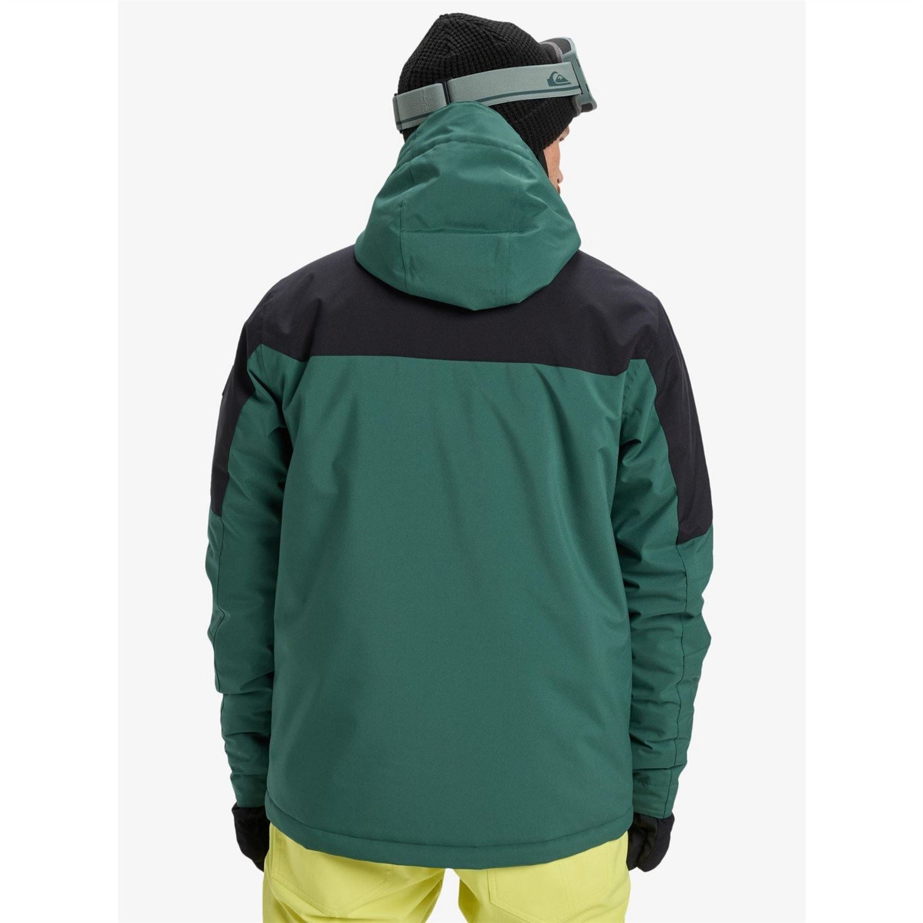 Quiksilver Titan Color Block Hooded Hook and Loop Ski Jacket