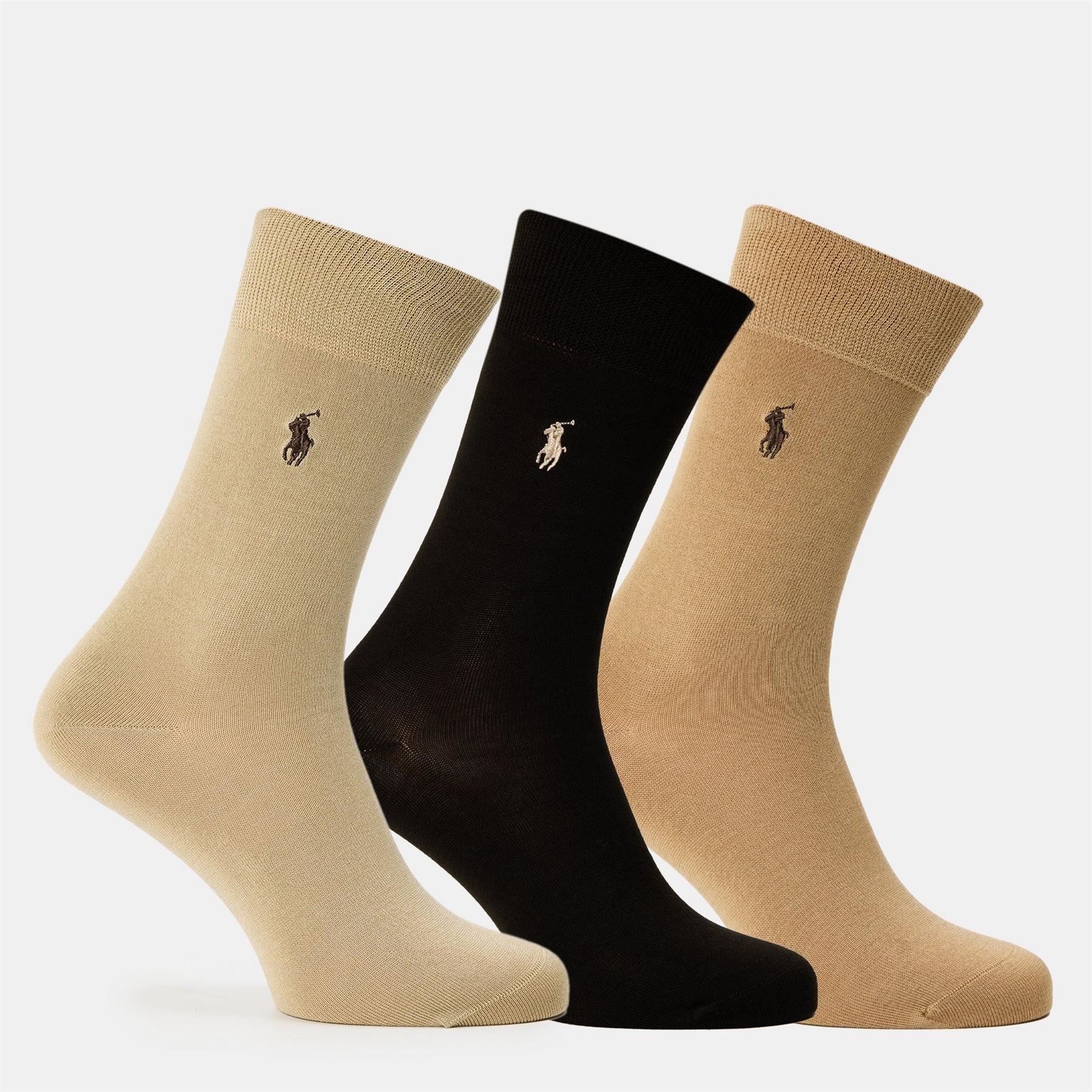 Polo Ralph Lauren 3 Pack Mercerised Cotton Crew Socks