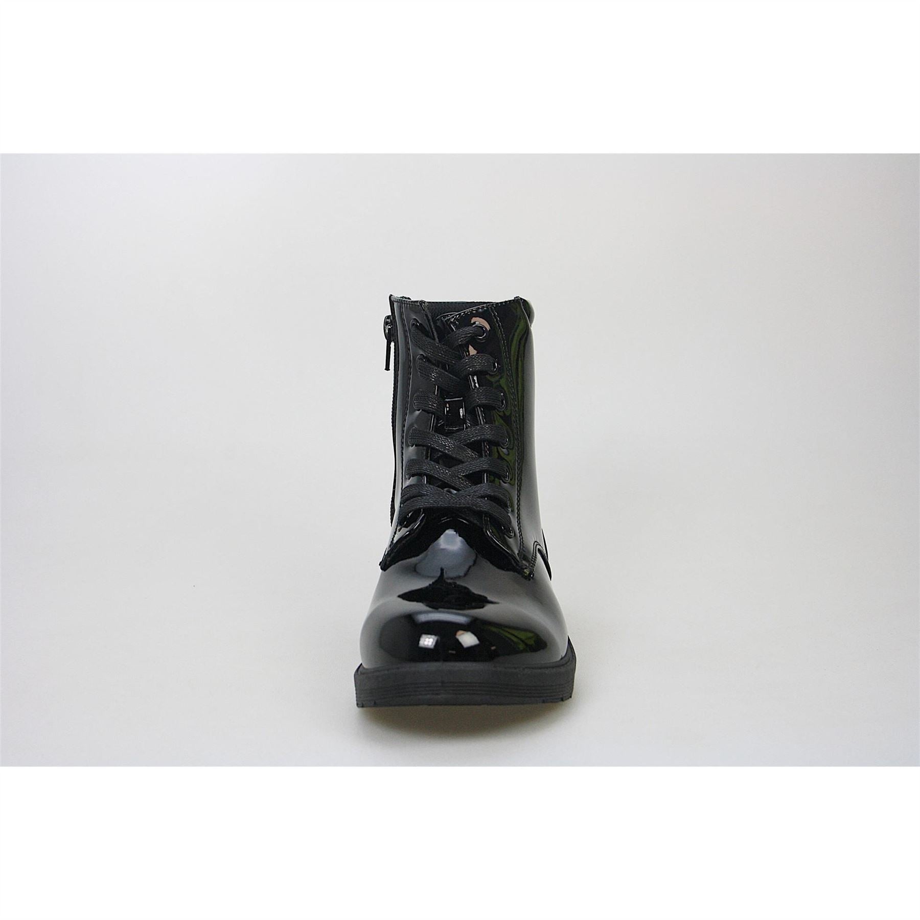 Buckle My Shoe Lace Up Ankle Boots with Side Zipper