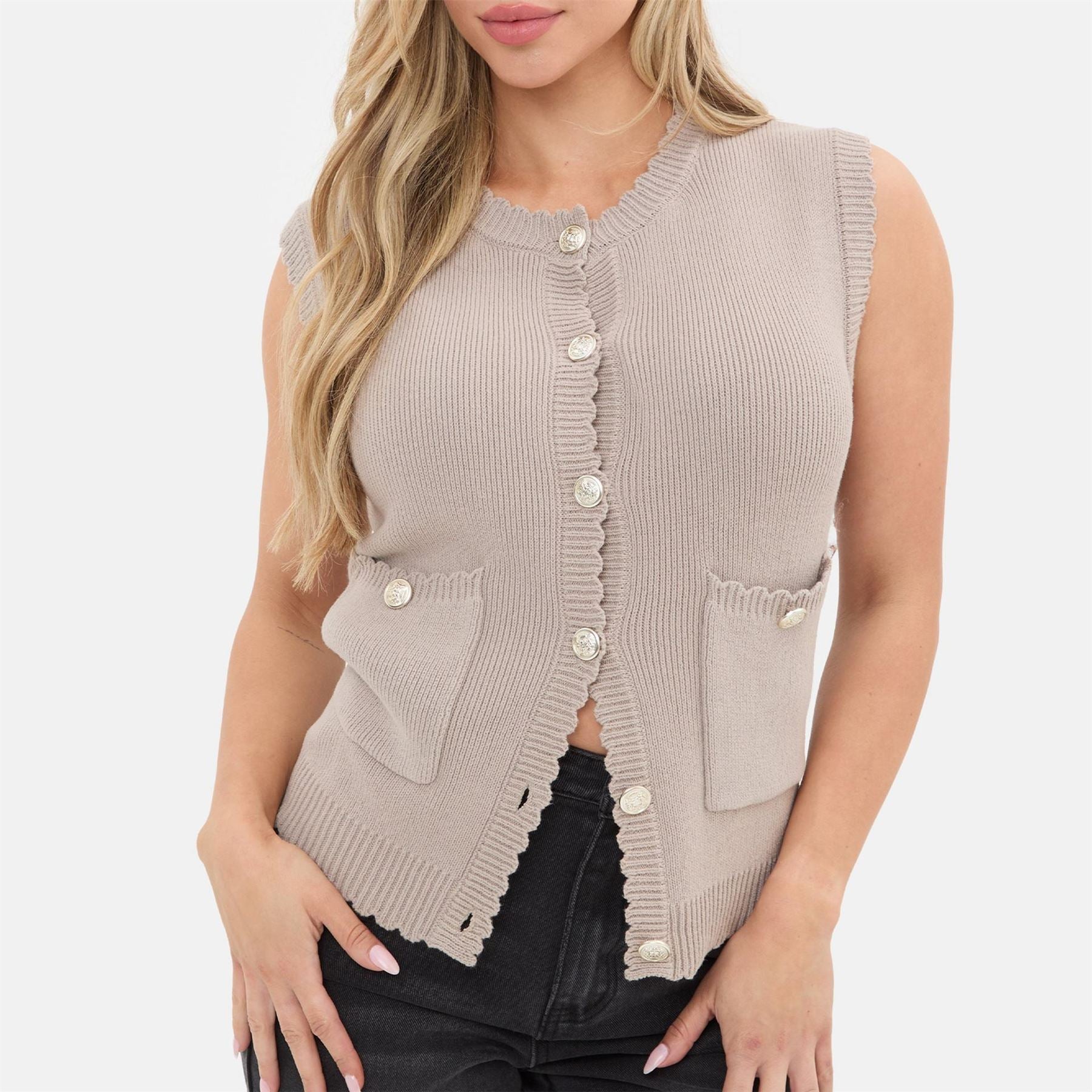 I Saw It First Button Knitted Vest