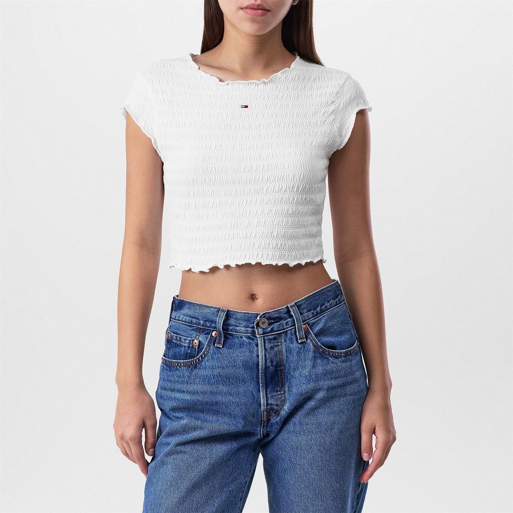 Tommy Jeans Slim Fit Cropped Crew Neck T-Shirt