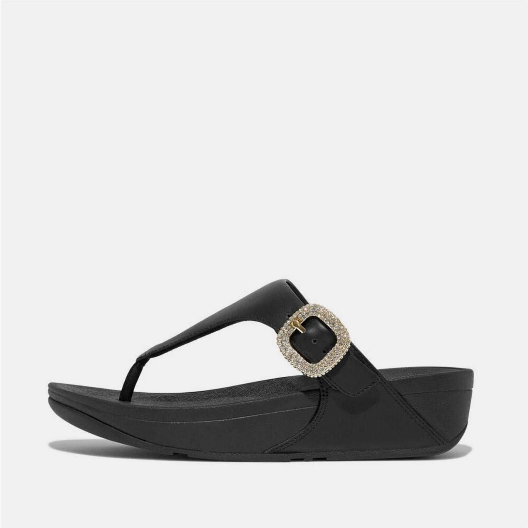 Fitflop Crystal Buckle Leather Sandals