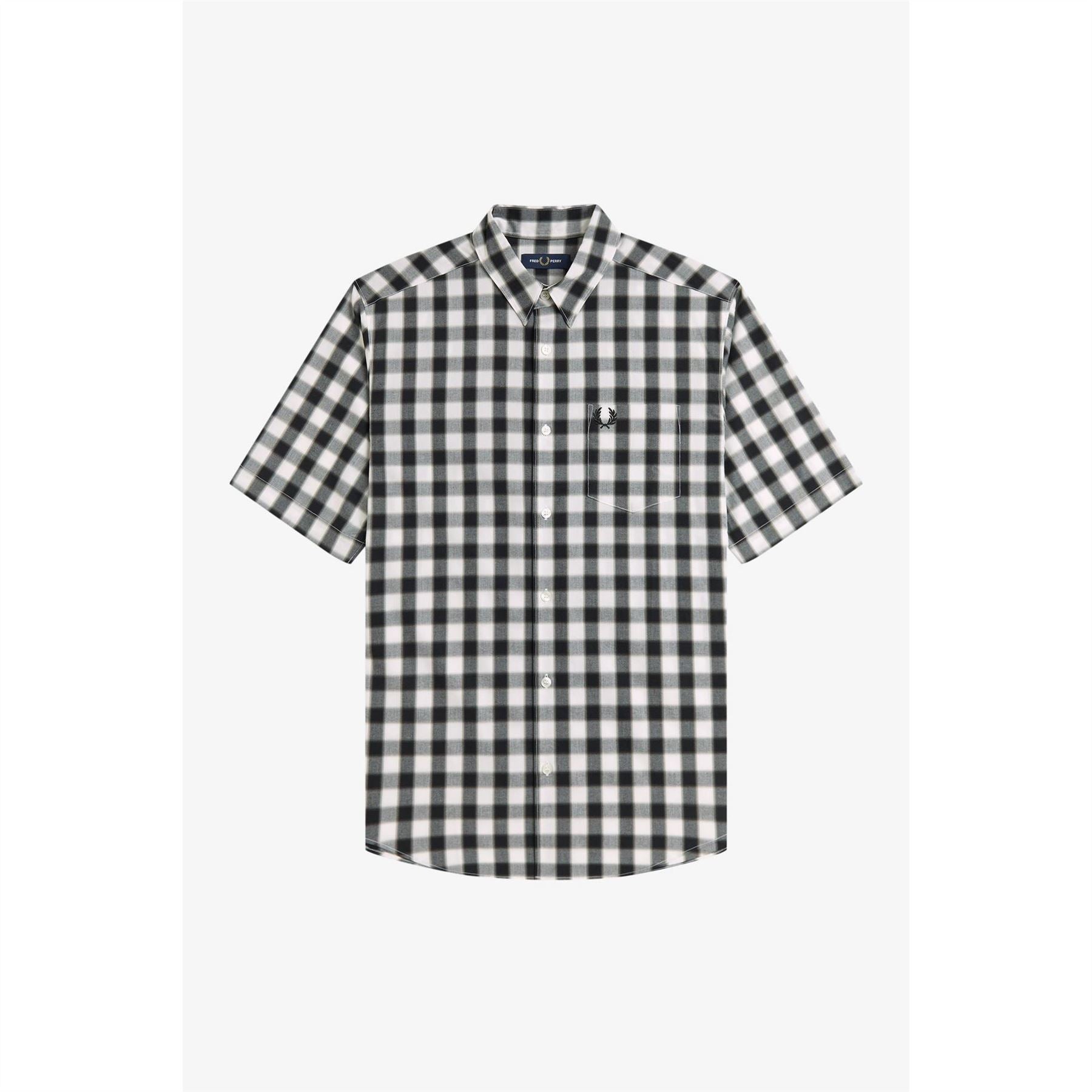 Fred Perry Patterned Short Sleeve Shirt