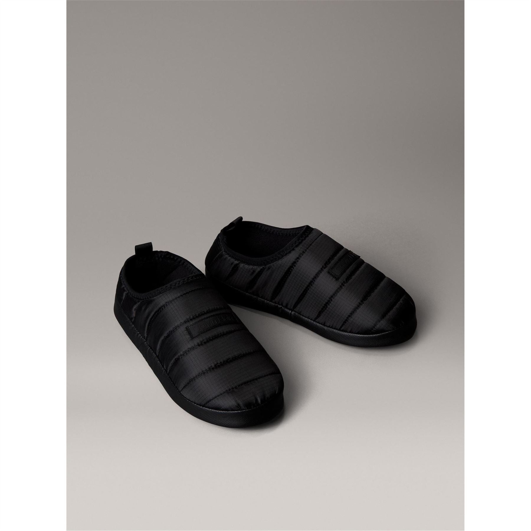 Calvin Klein Puffer Moccasin Slippers with Closed Toe