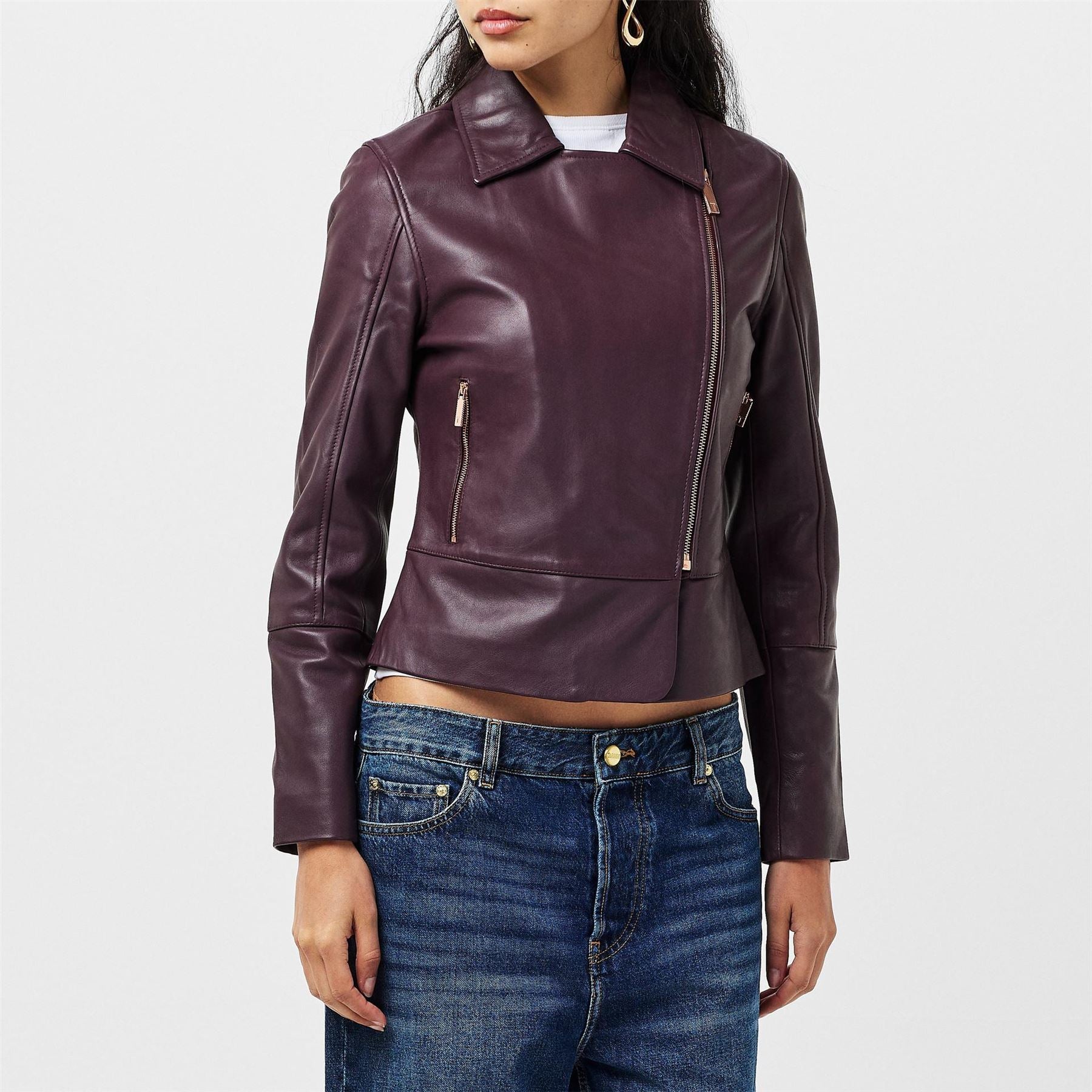 Ted Baker Lizia Moto Collared Neck Short Jacket