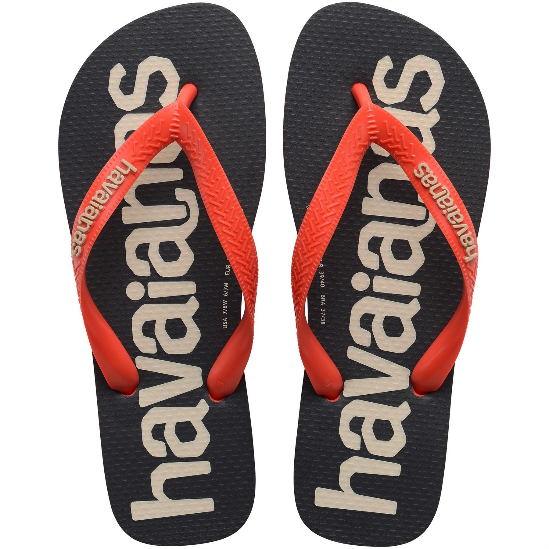 Havaianas Hav. Top Logomania 2 Ruby Red Ruby Flip Flops Unisex Adults