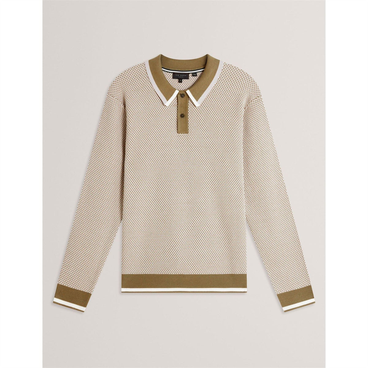 Ted Baker Ls Waffle Polo Sn71