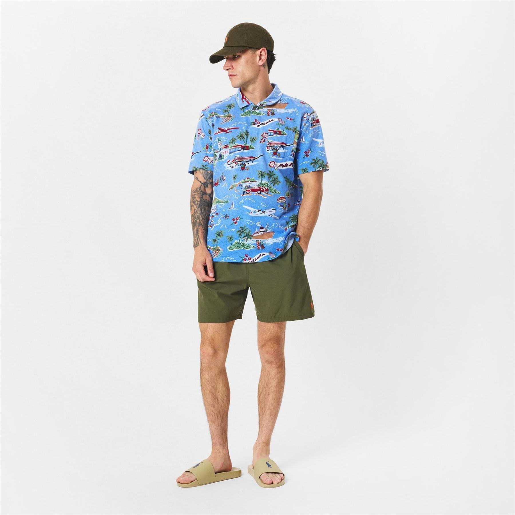 Polo Ralph Lauren Fit Bear Linen Cotton Polo