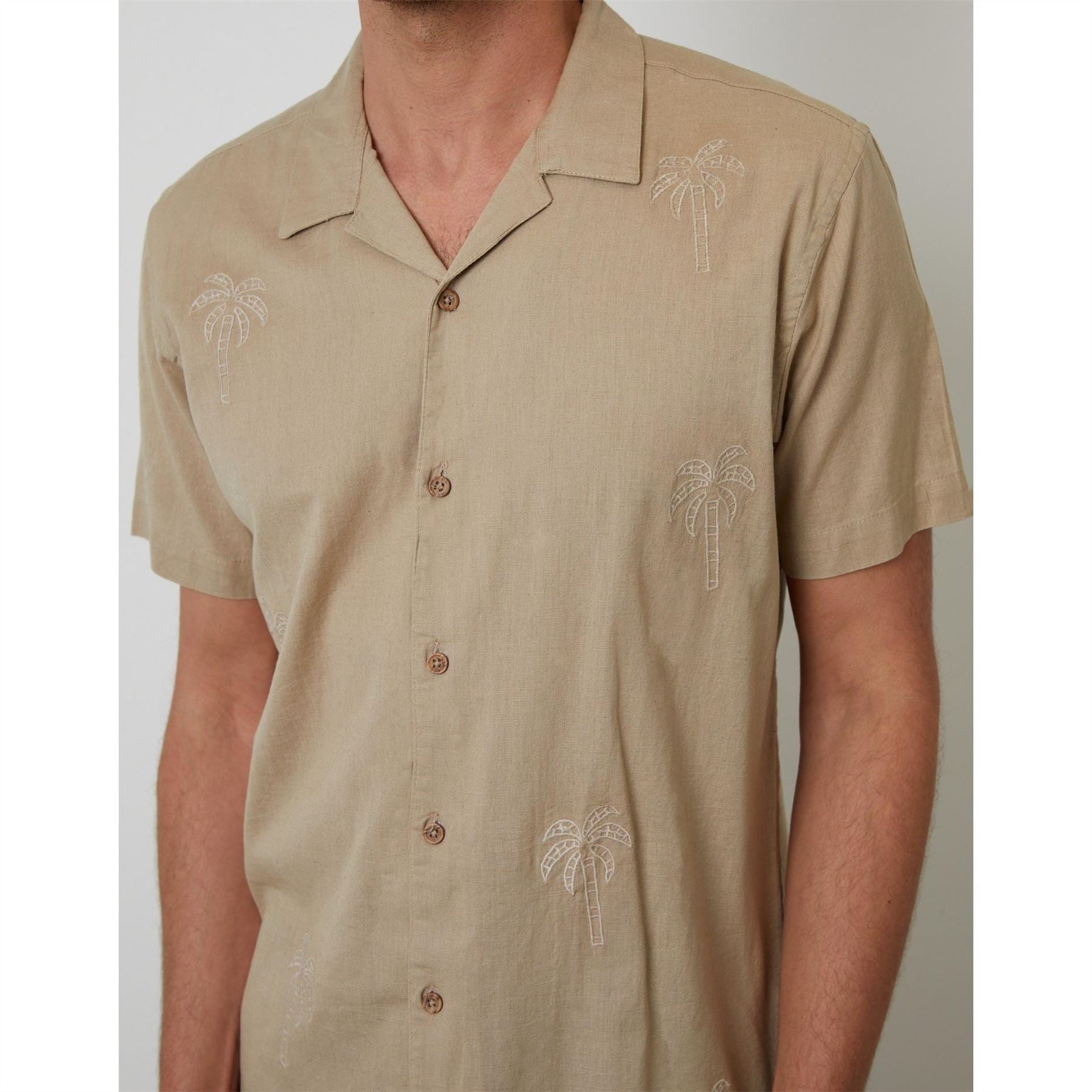 Threadbare Regular Fit Short Sleeve Point Collar Shirt