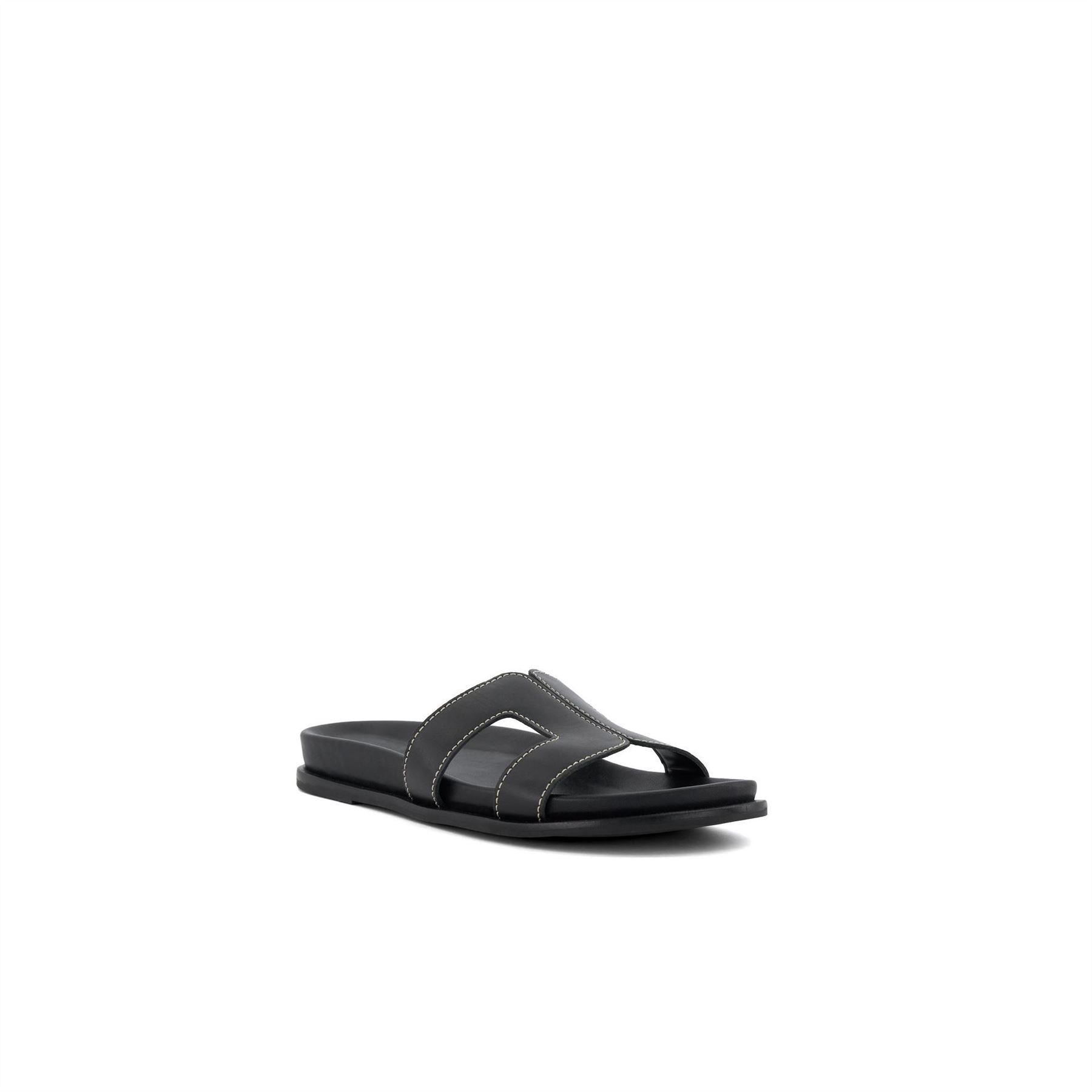 Dune London Lo Loupa Open Toe Flat Slides Sandals
