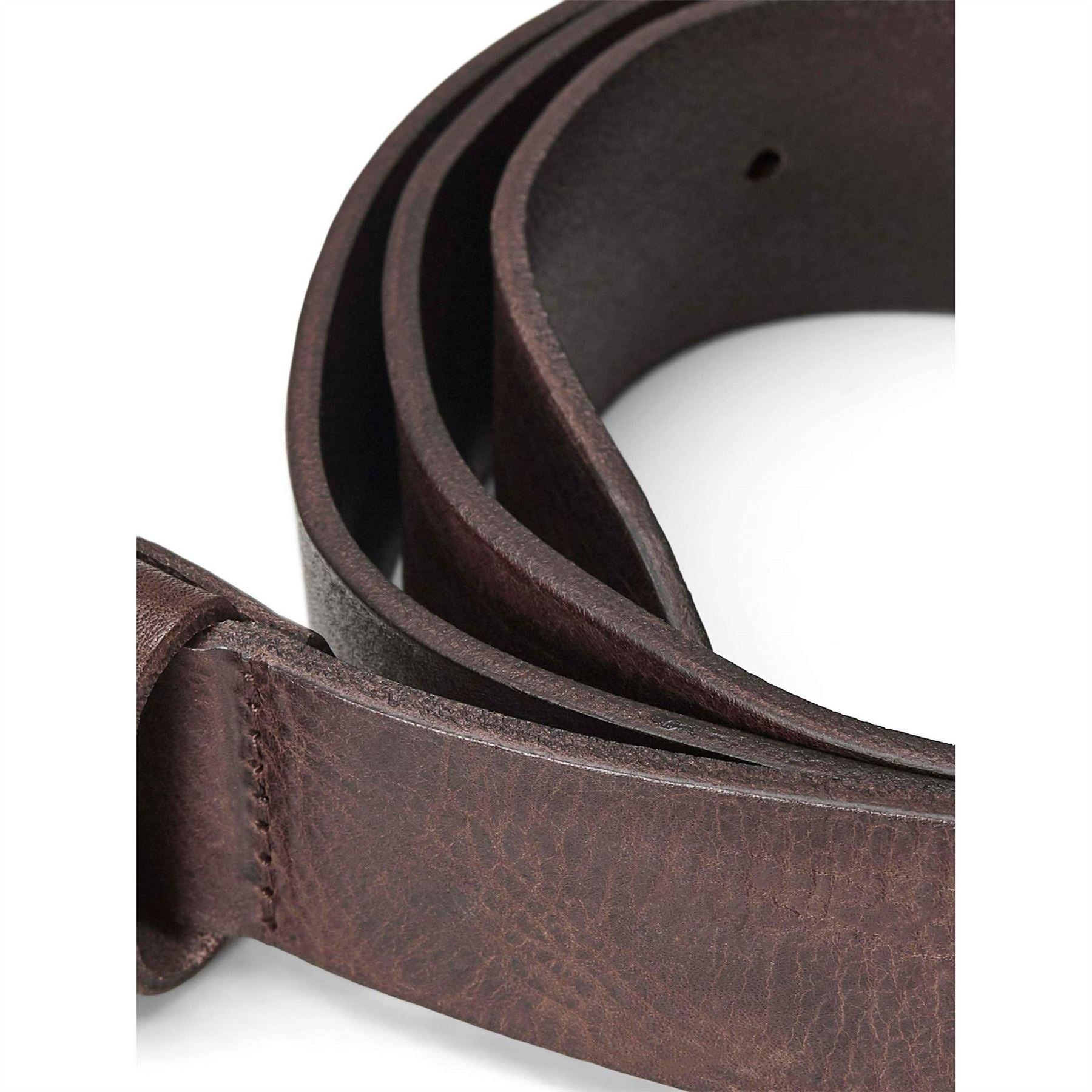 Jack and Jones Leather Pin Buckle Belt with Stitching