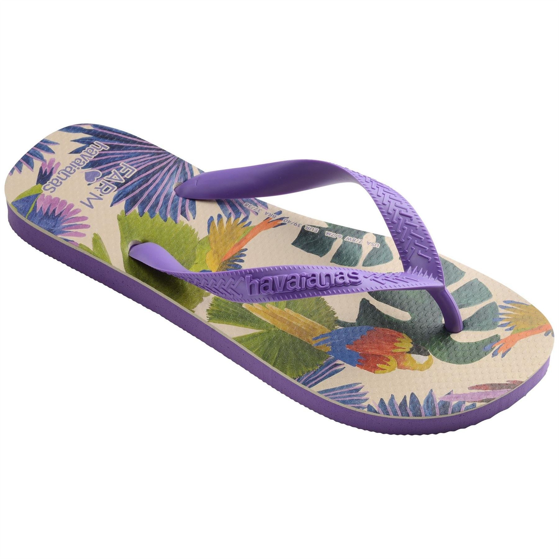 Havaianas Floral Print Thong Toe Flip Flops