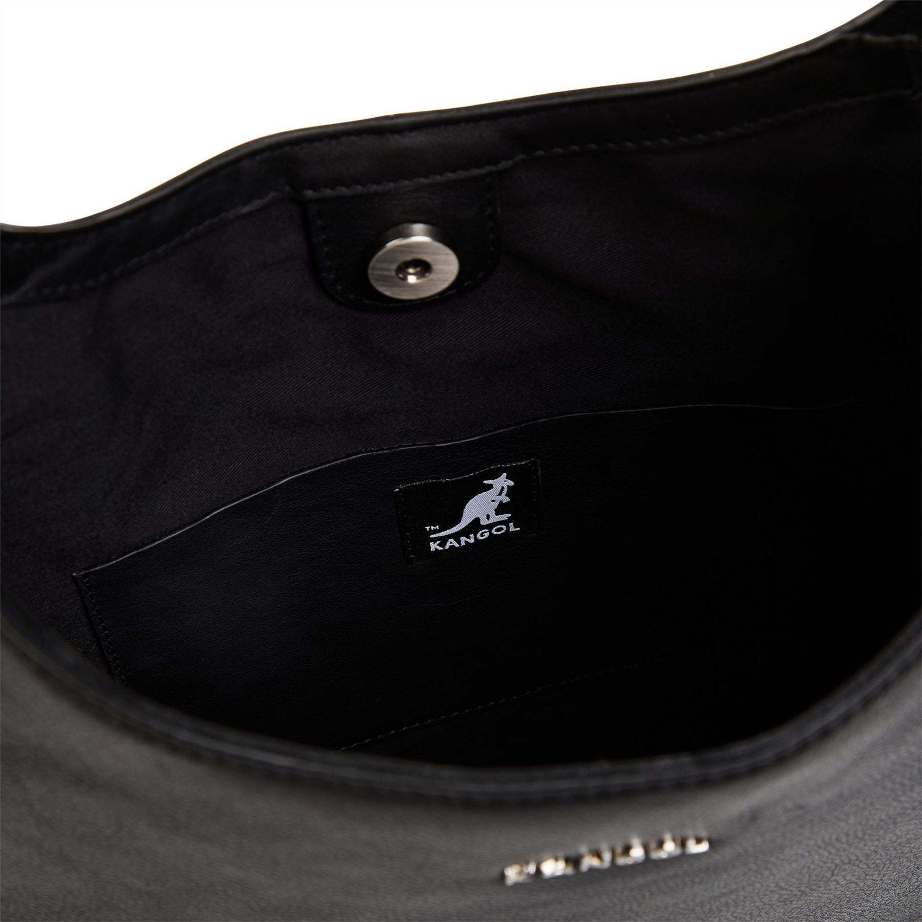Kangol Studded Hobo Handbag with Detachable Strap