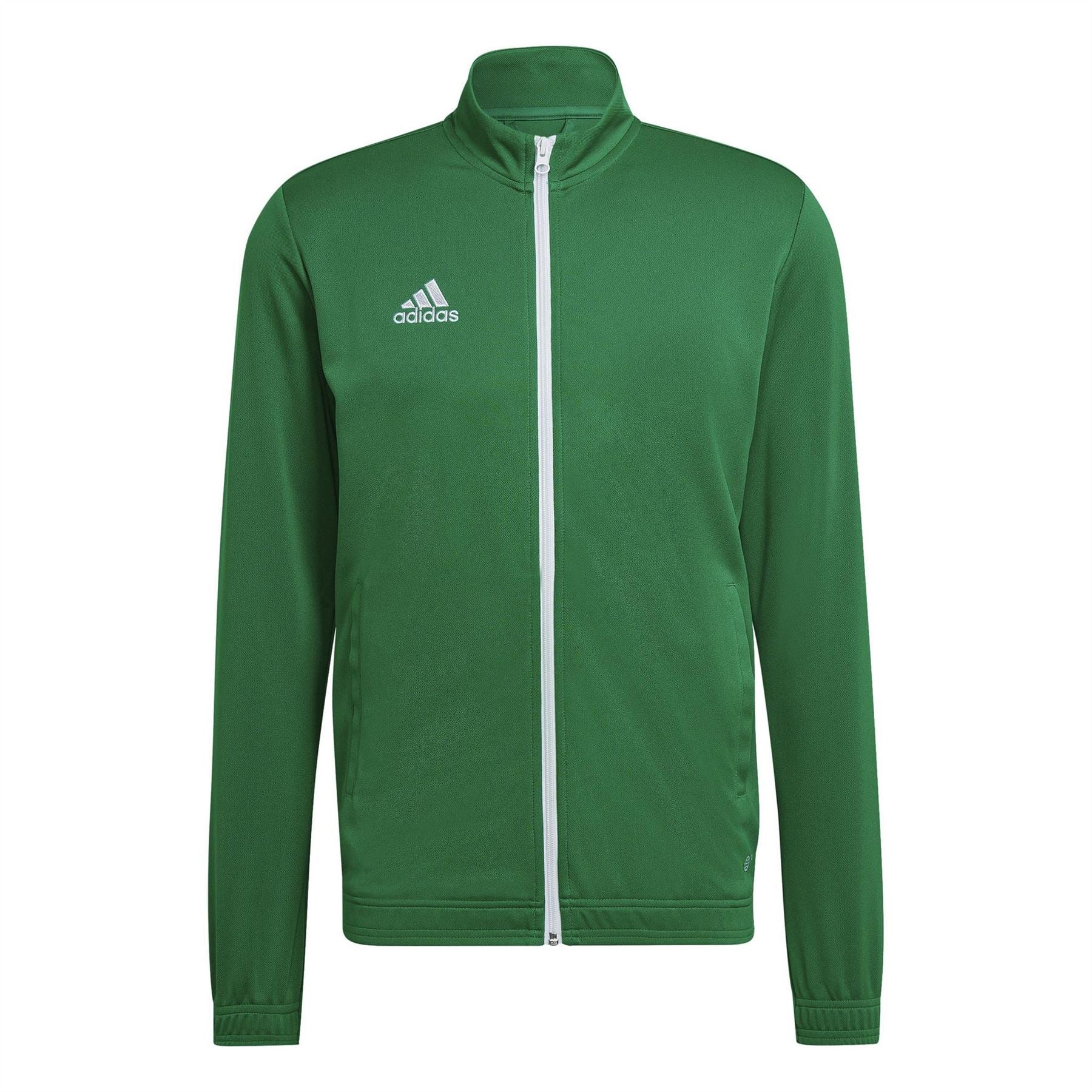 adidas Ent22 Solid Patterned Full Zipper Ribbed Cuff Track Jacket