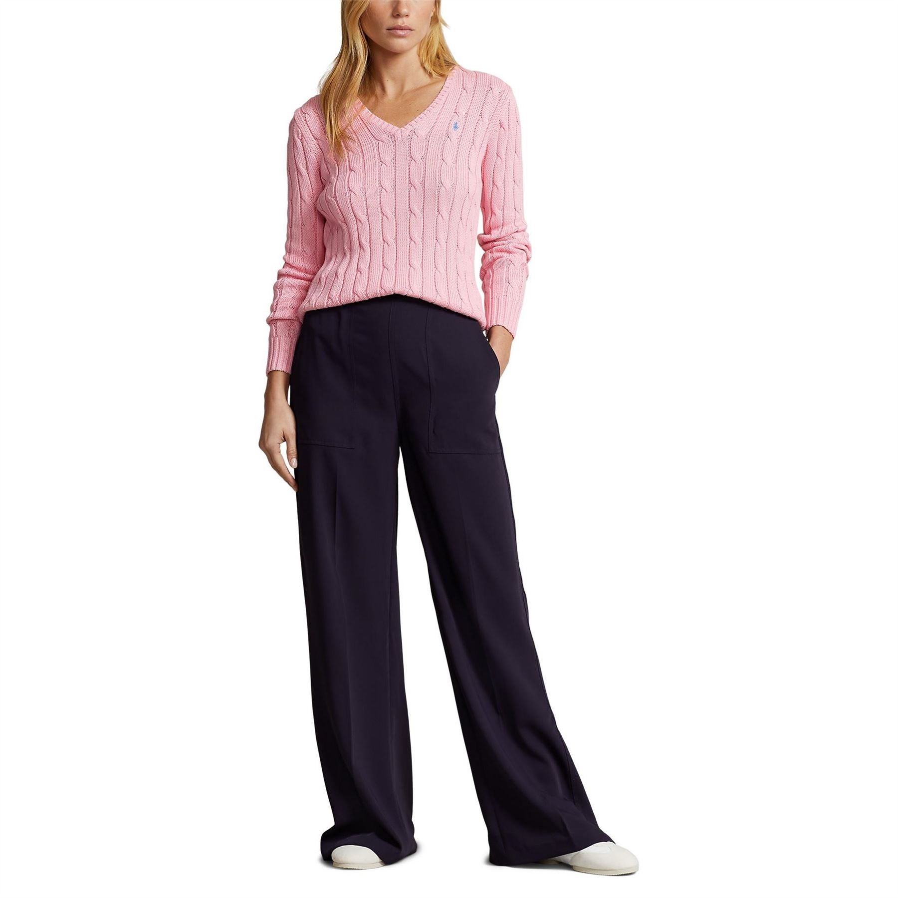 Polo Ralph Lauren Cable Knit V Neck Jumper