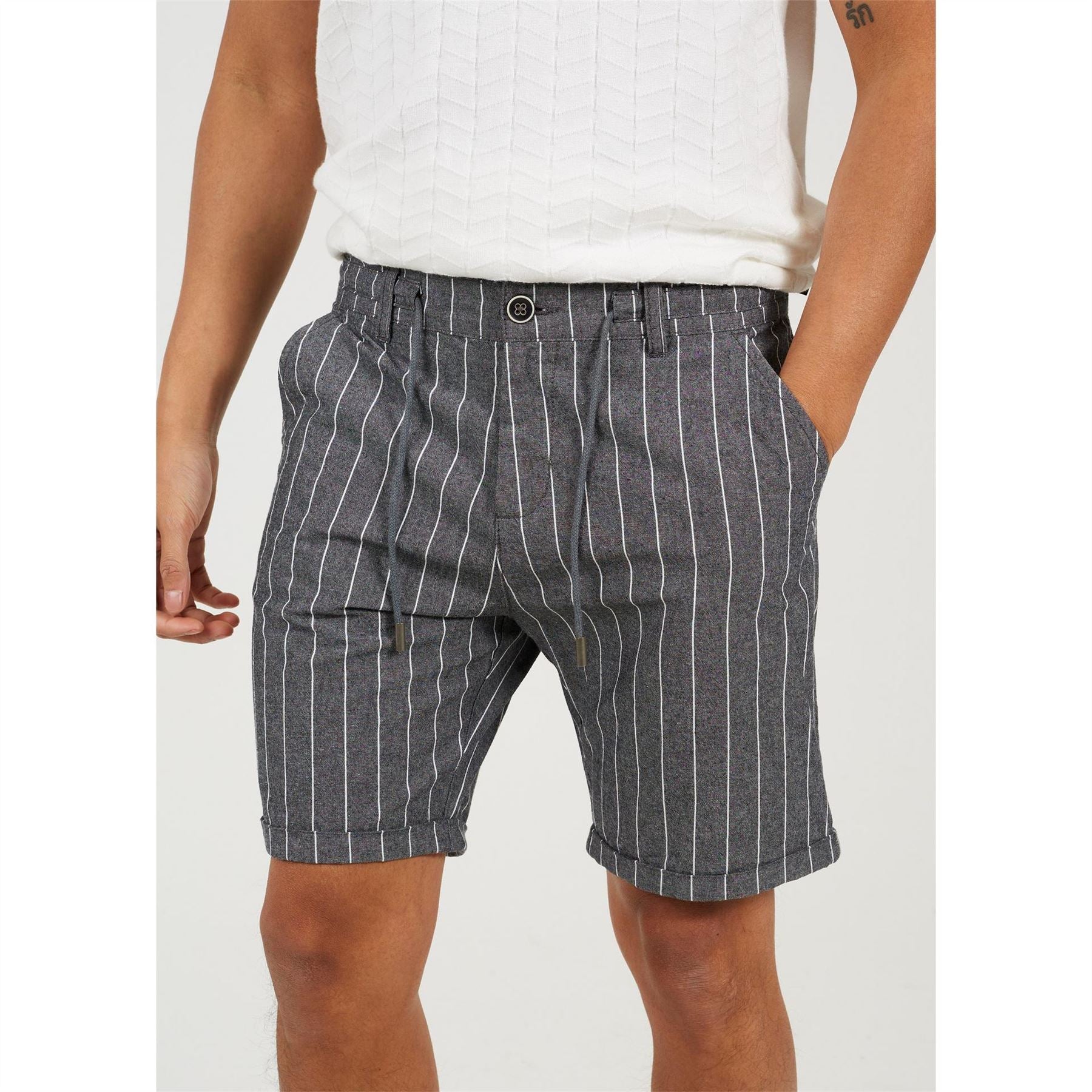 Brave Soul Pinstripe Shorts