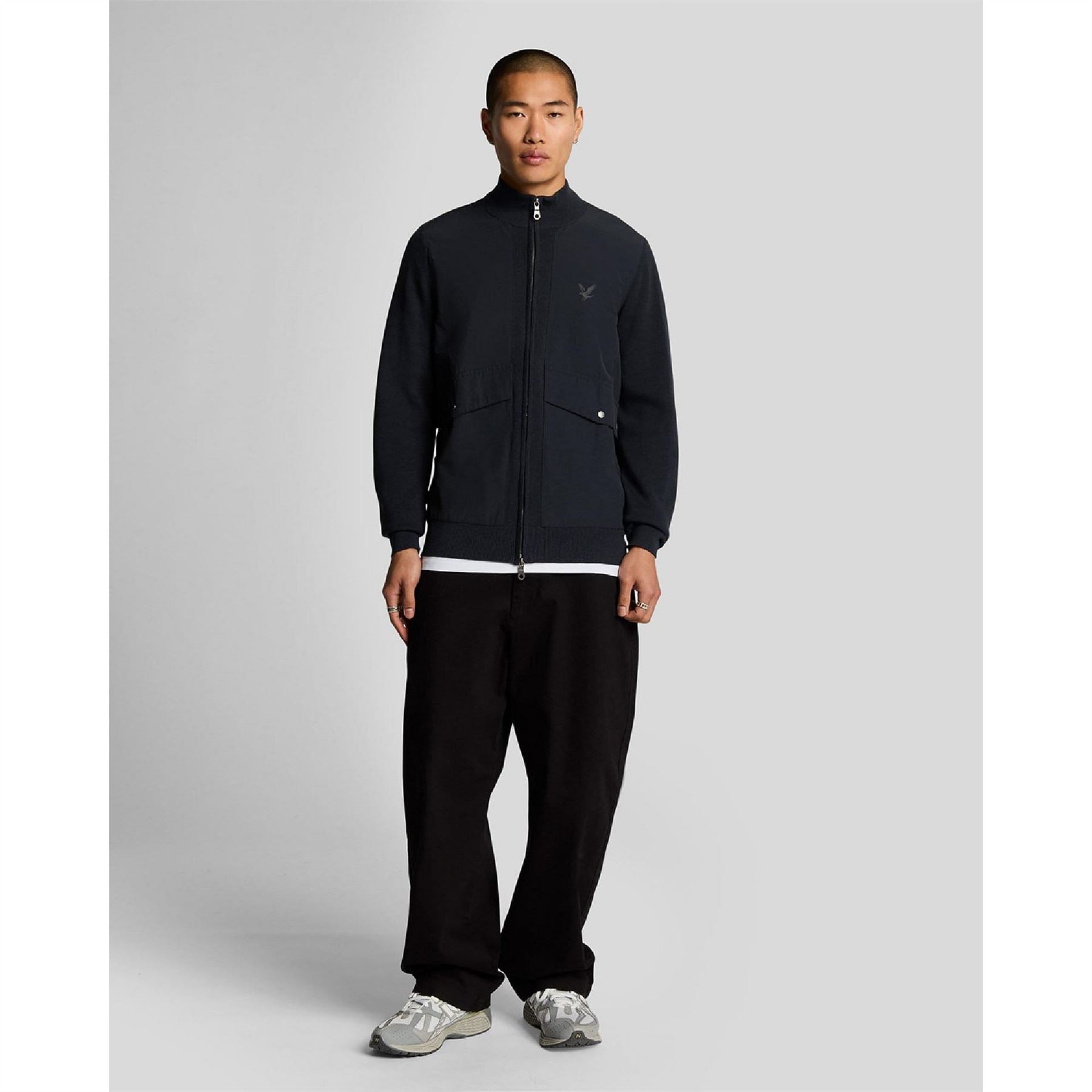 Lyle and Scott Hybrid Full Zip Knitted Jacket