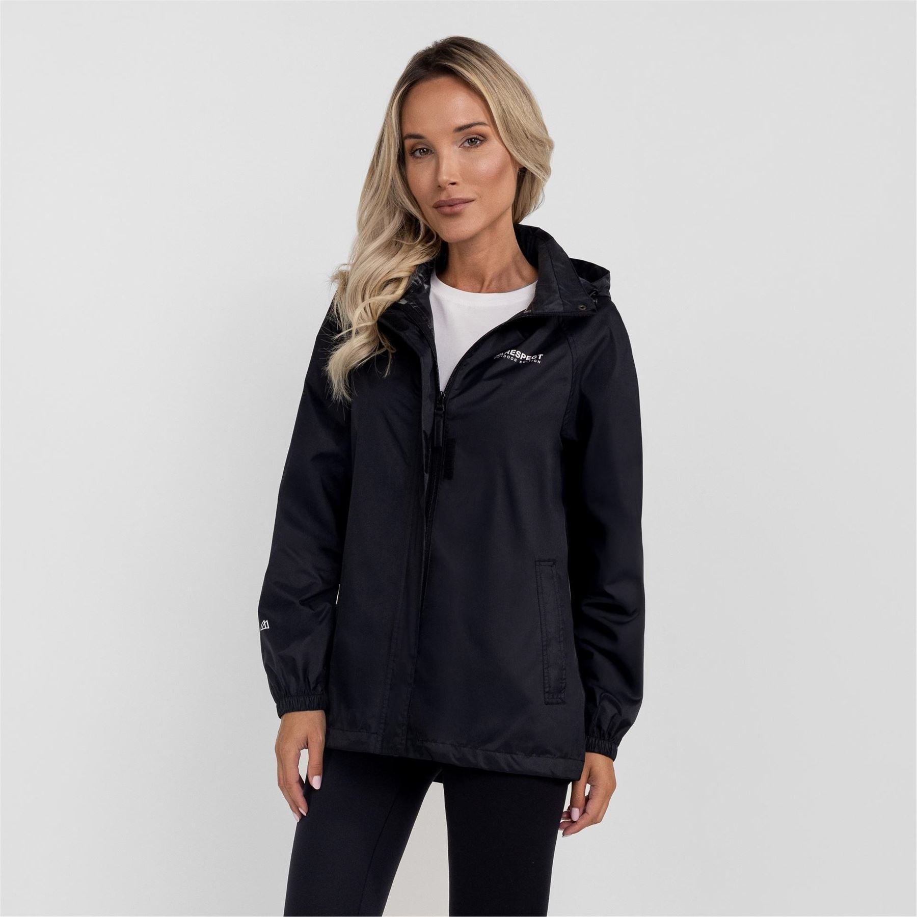 Minoti Women Packaway Waterproof Jacket With Hood Black