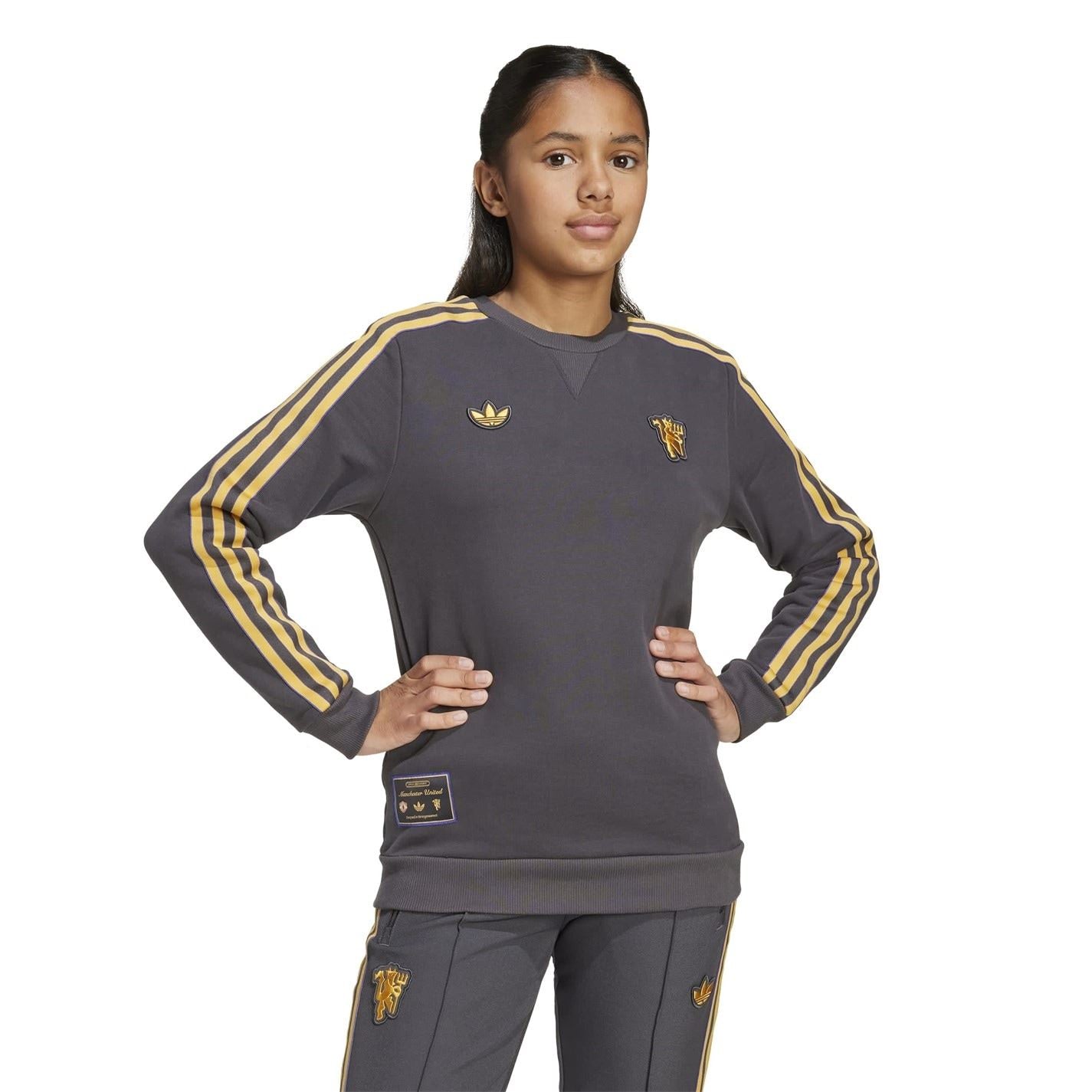 adidas Manchester United Icons Crew Sweater Juniors