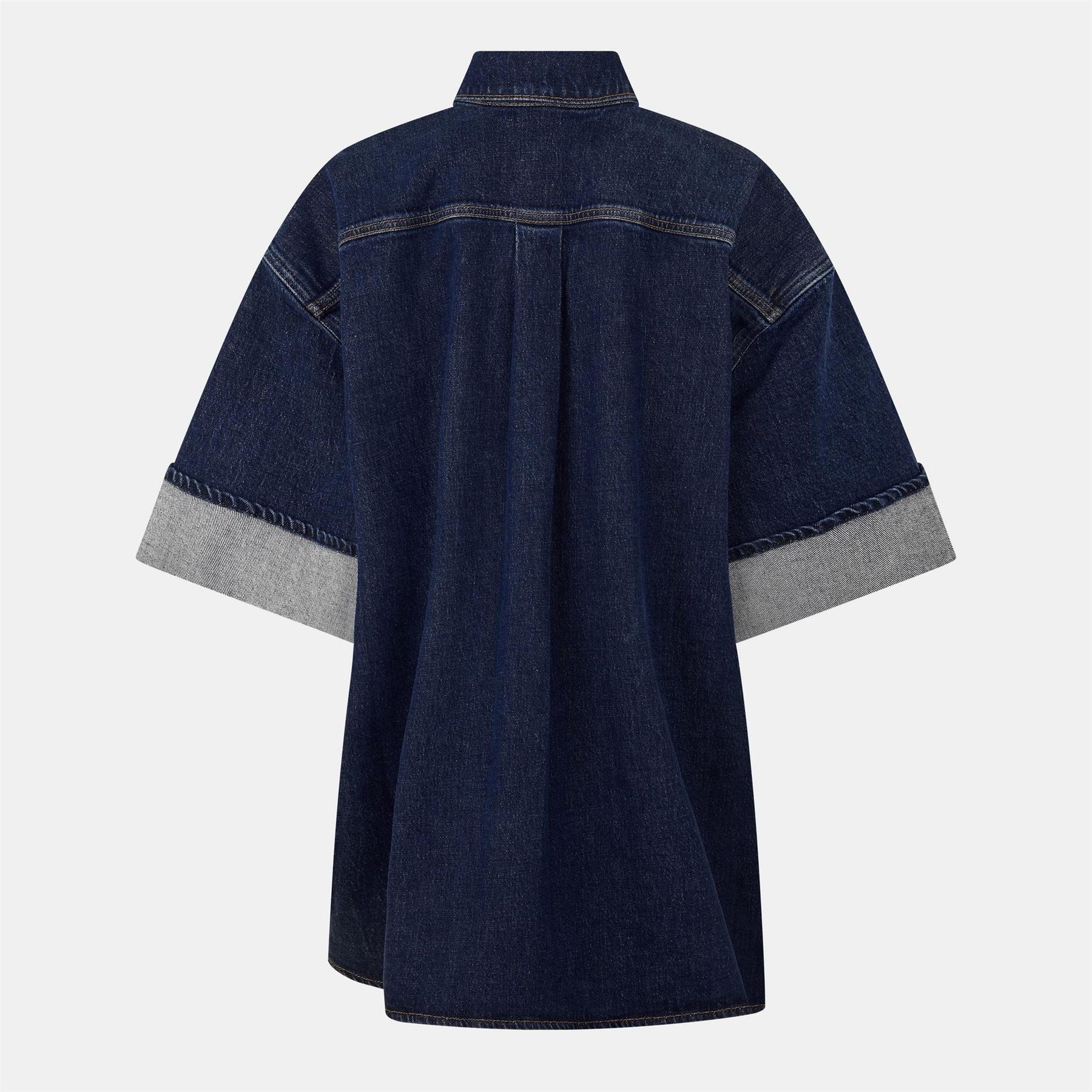 7 For All Mankind Nina Collared Neck Short Sleeve Shirt