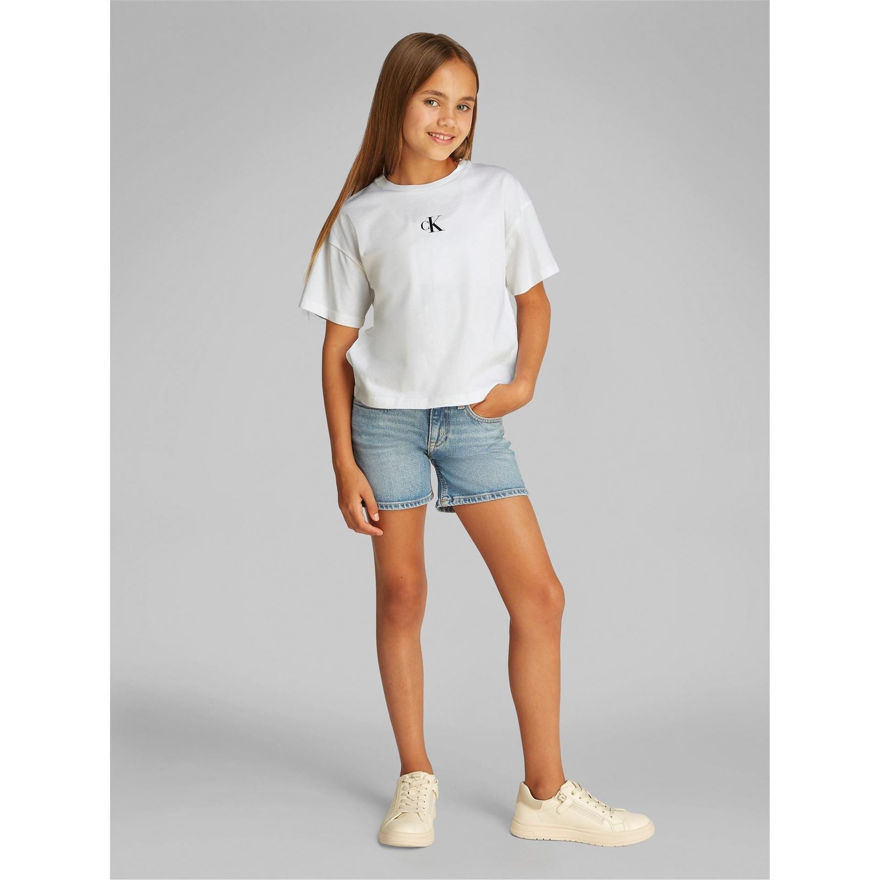 Calvin Klein Jeans CK Logo Boxy Fit Short Sleeve T-Shirt