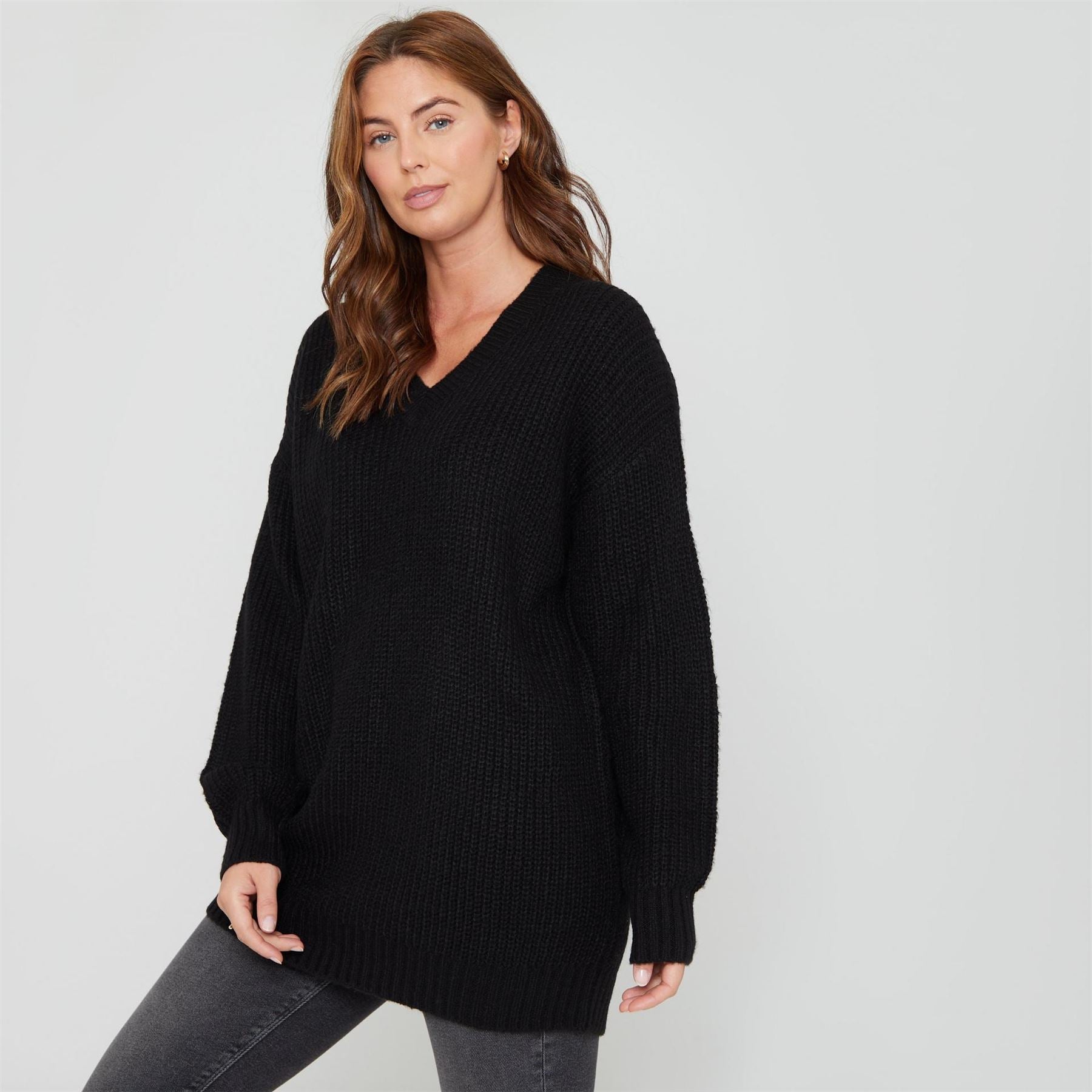 Be You V-Neck Relaxed Fit Long Sleeve Sweater