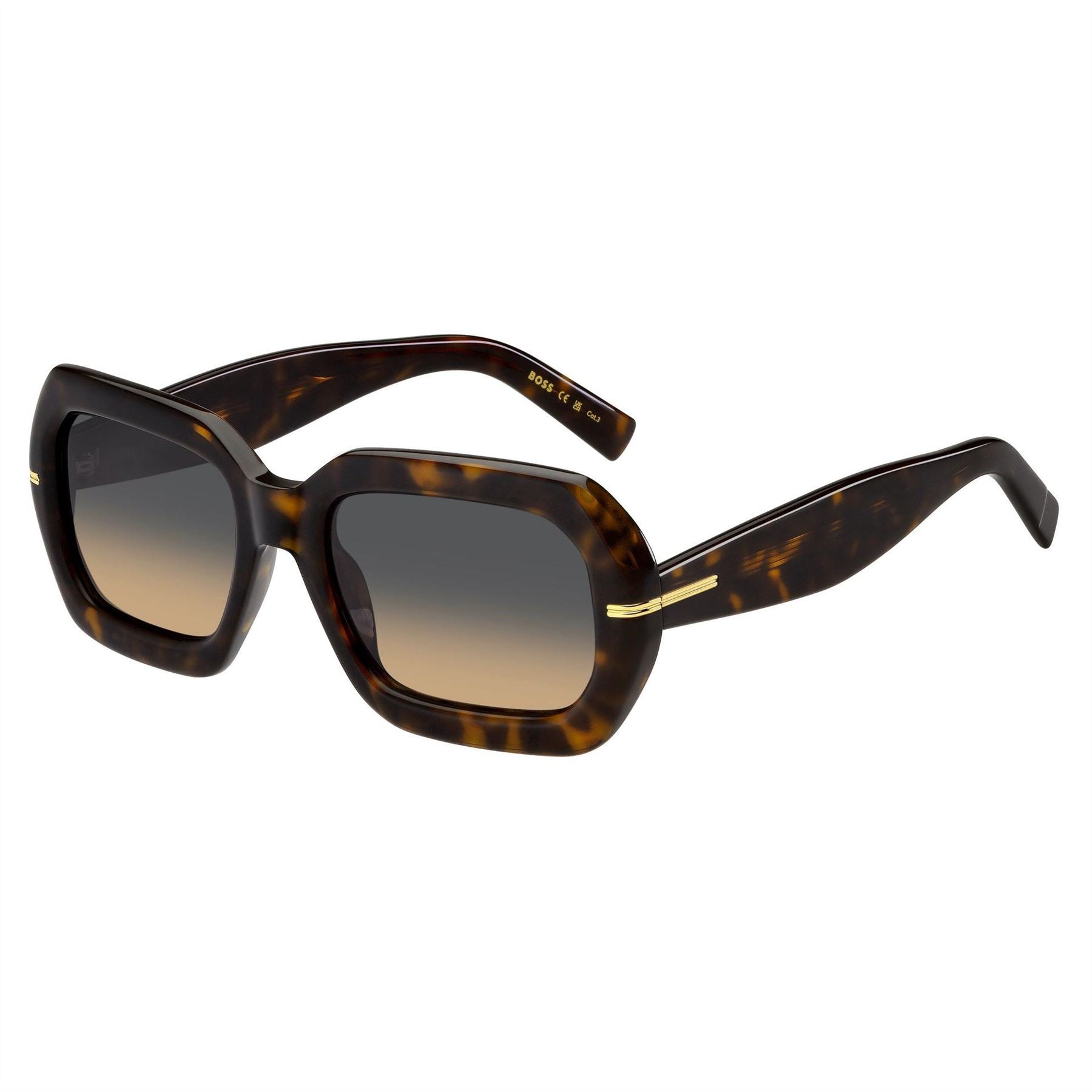 Boss Rectangular Round Sunglasses