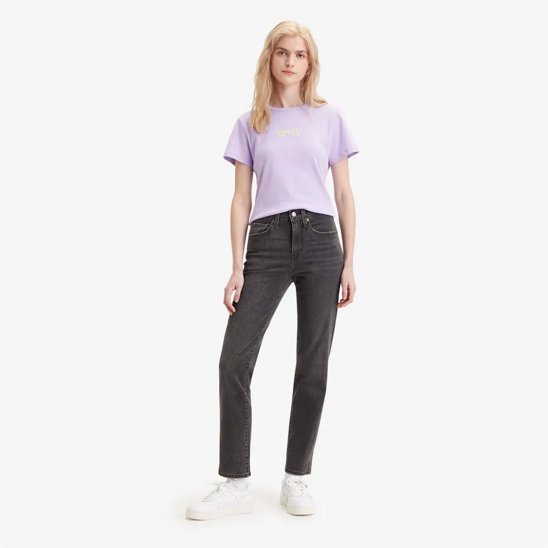 Levis High Rise Straight Leg Jeans