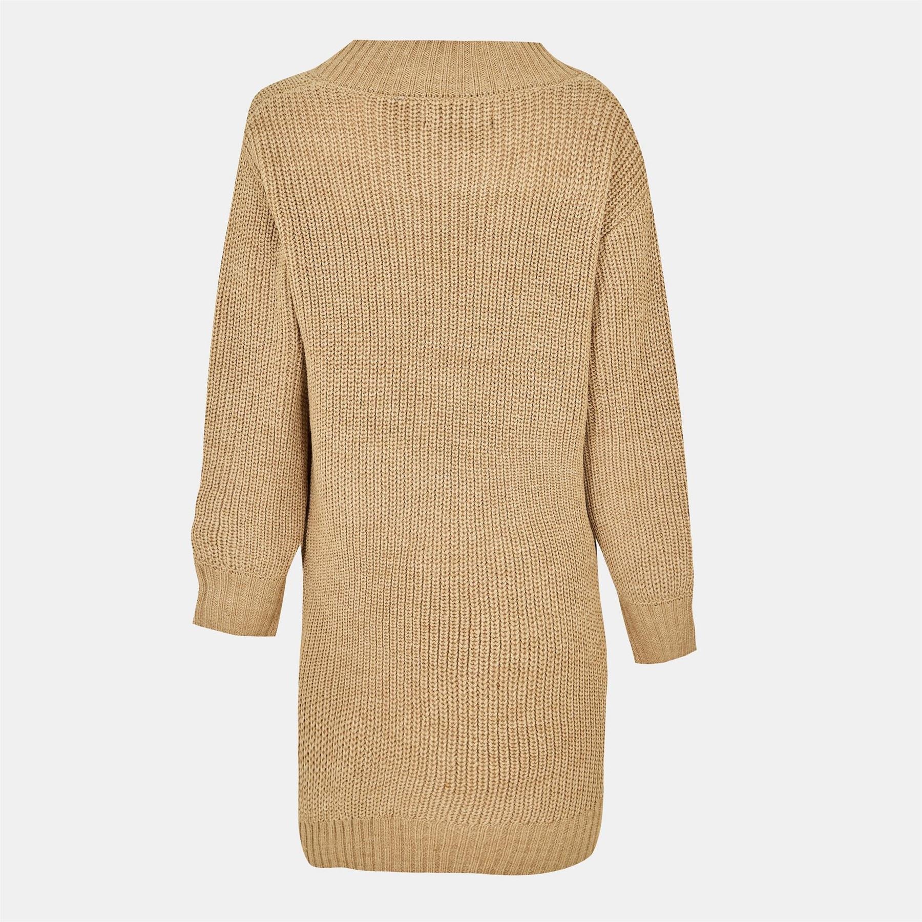 Threadbare Adeline V-Neck Long Sleeve Mini Dress