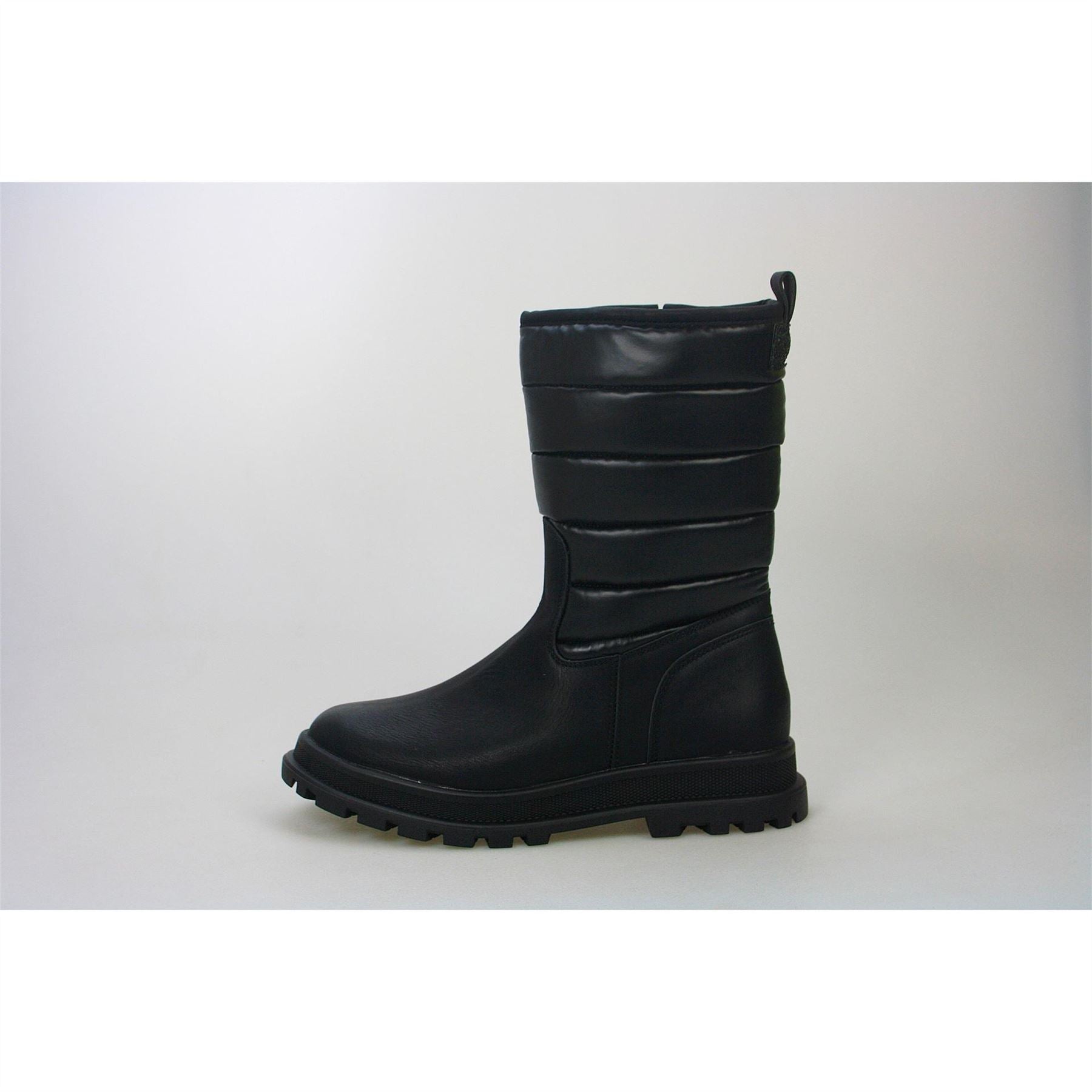 Buckle My Shoe Knee High Lug Sole Boots with Stripes