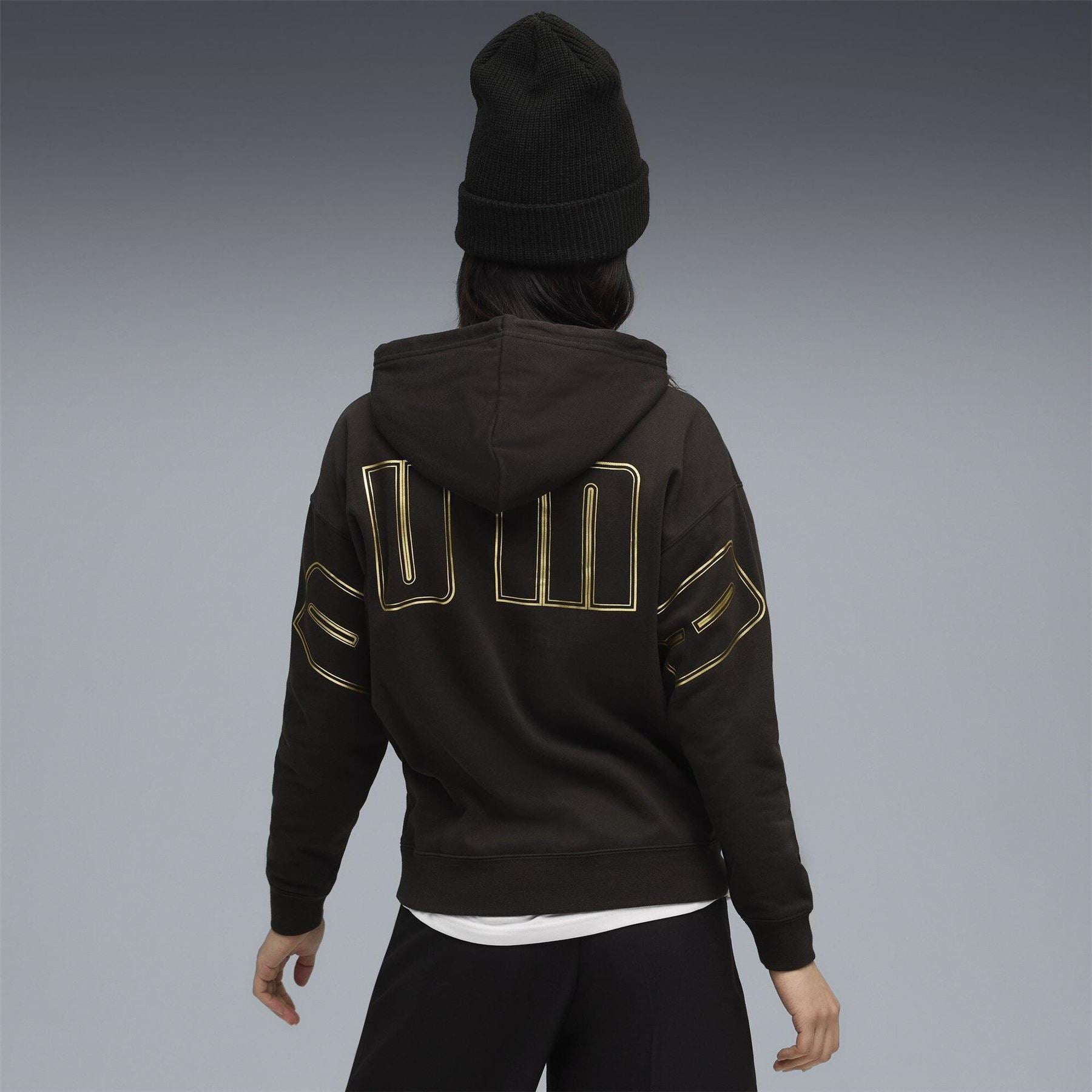 Puma Maximal Metallic Comfort Tech Fleece Overhead Hoodie