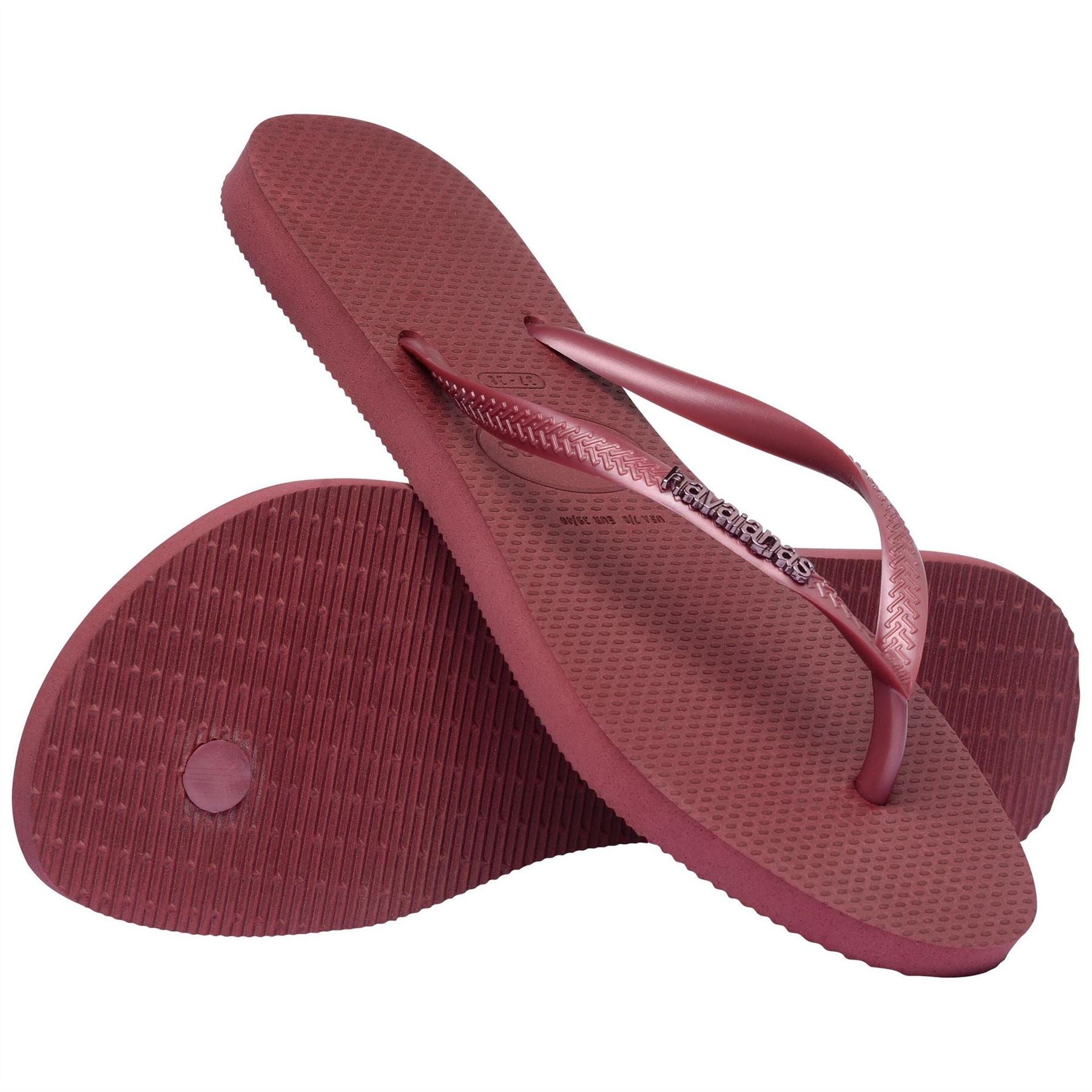 Havaianas Slim Textured Flat Heel Flip Flops