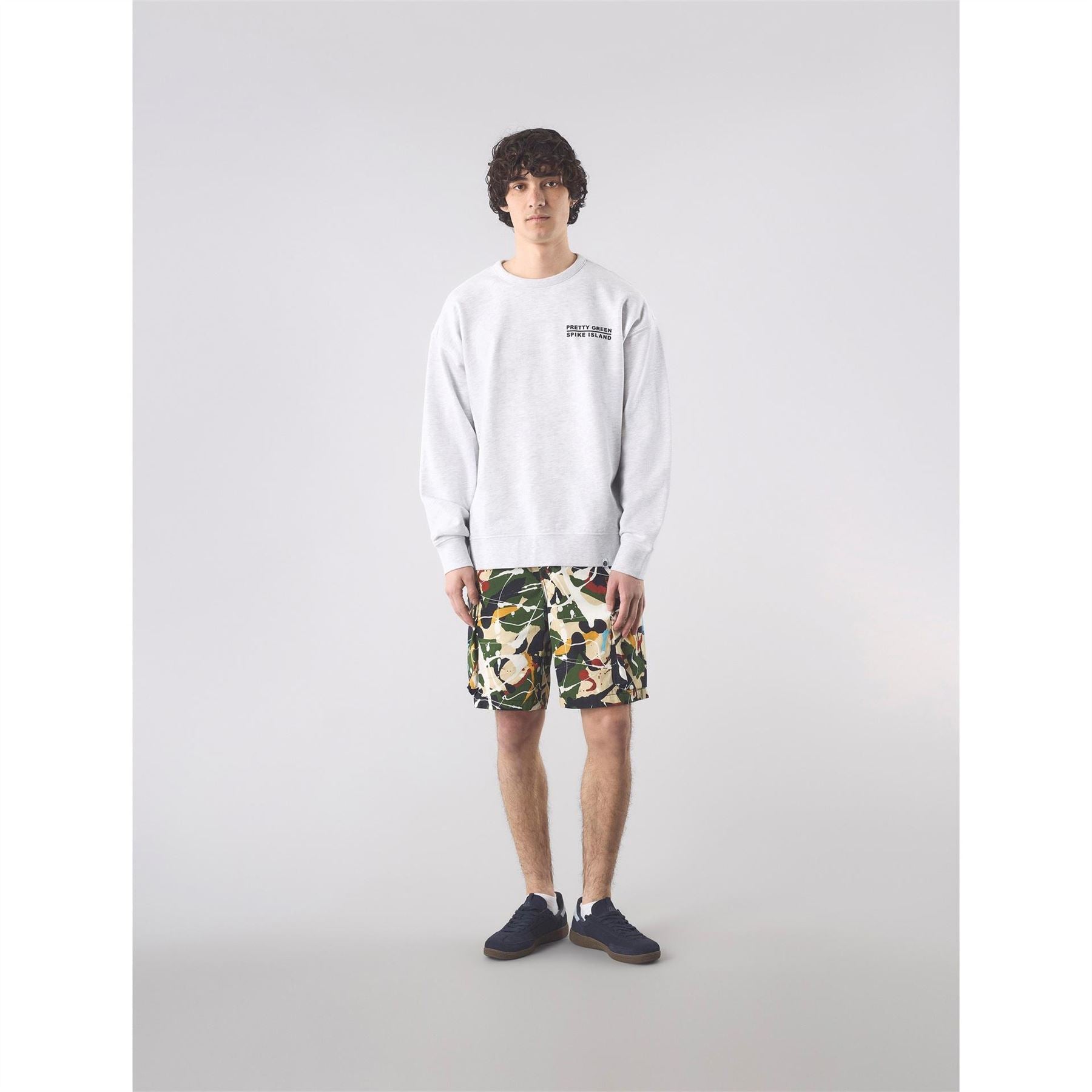 Pretty Green Spike Island Graphic Regular Fit Sweatshirt