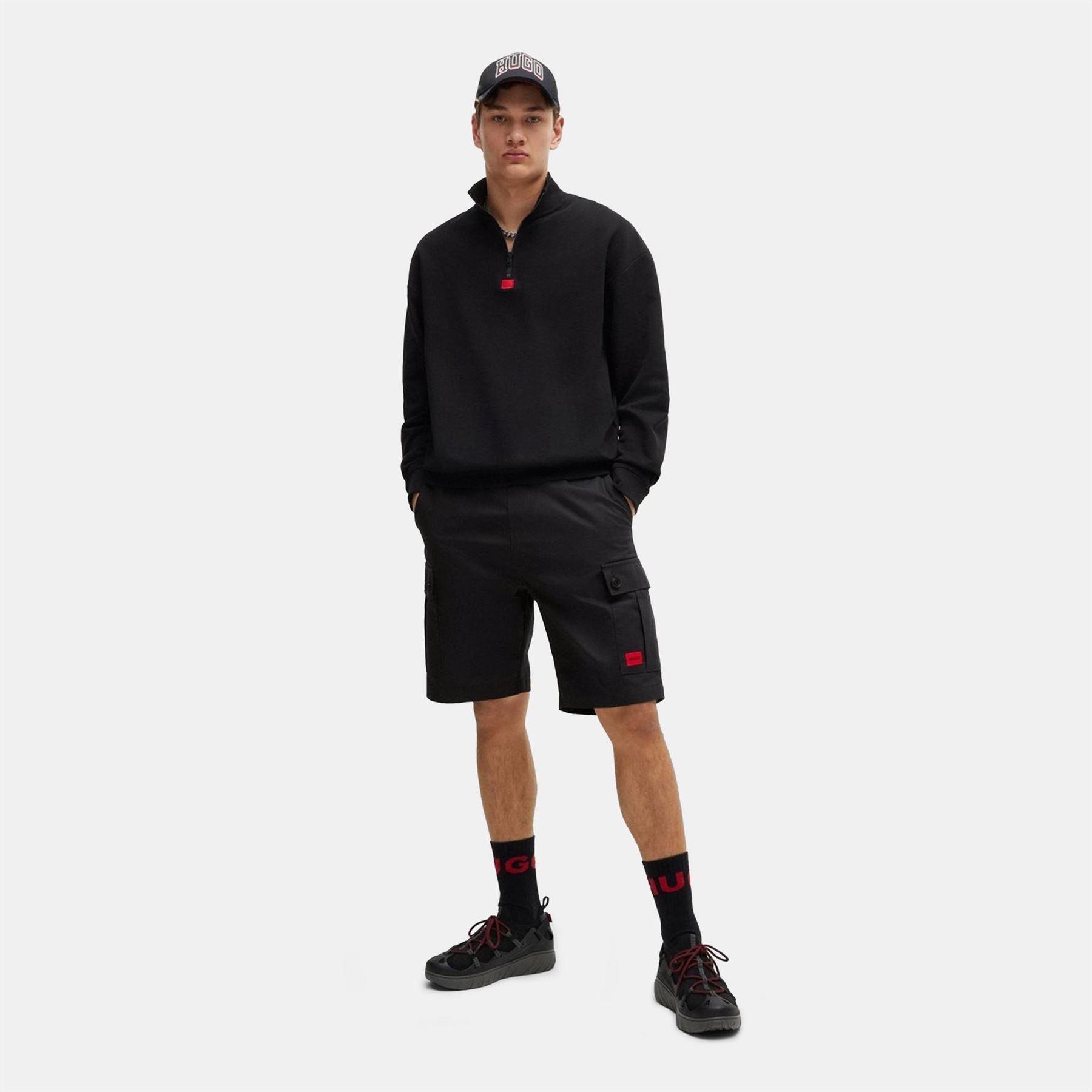 Hugo Logo Cotton Cargo Shorts