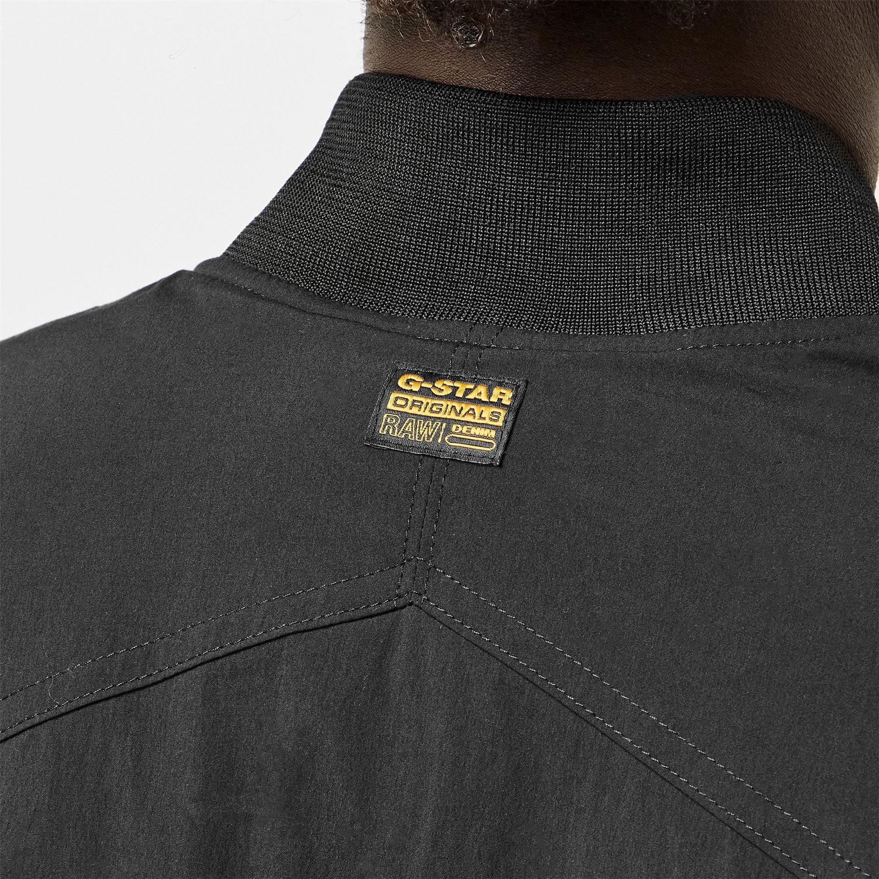 G Star Tech Solid Patterned Ribbed Cuff Bomber Jacket