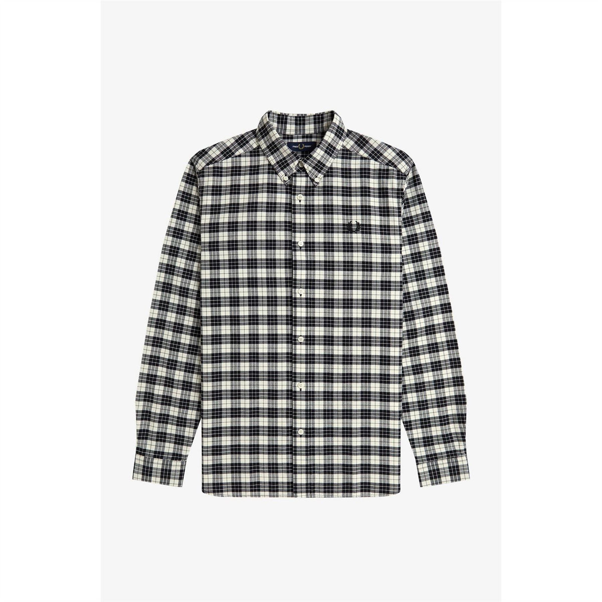 Fred Perry Tartan Long Sleeve Oxford Shirt