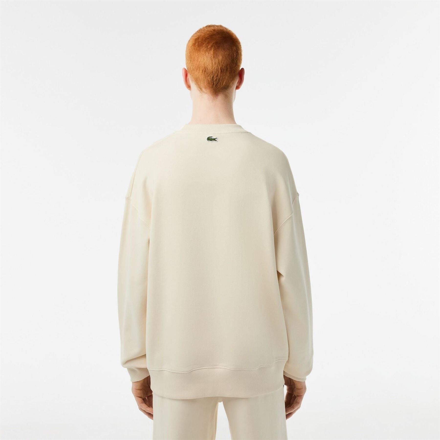 Lacoste Crocodile Logo Relaxed Fit Drop Shoulder Sweatshirt