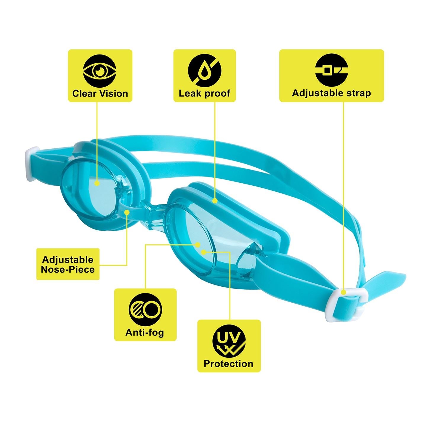Slazenger Wave Swimming Goggles Junior
