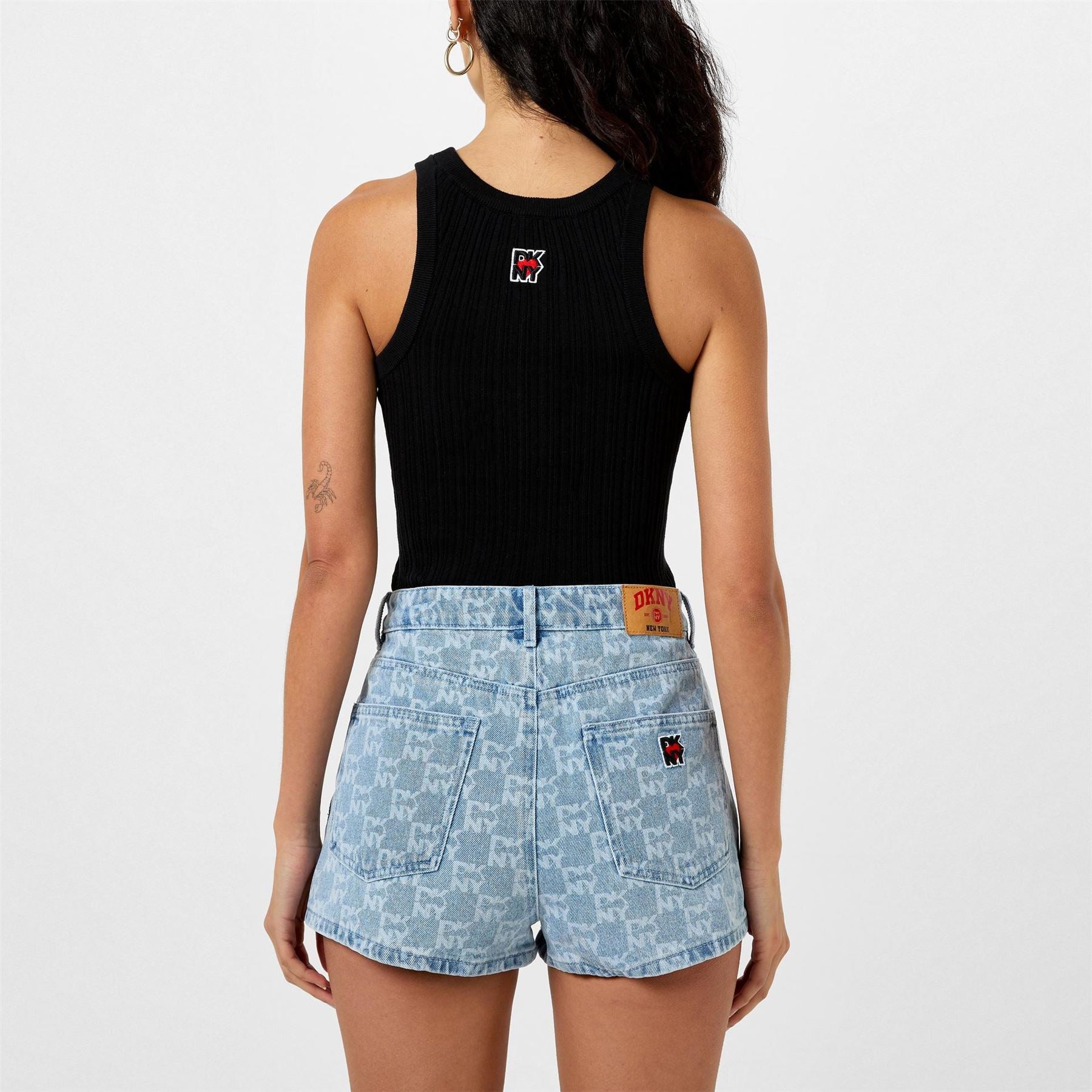 DKNY High Neck Slim Fit Knit Tank