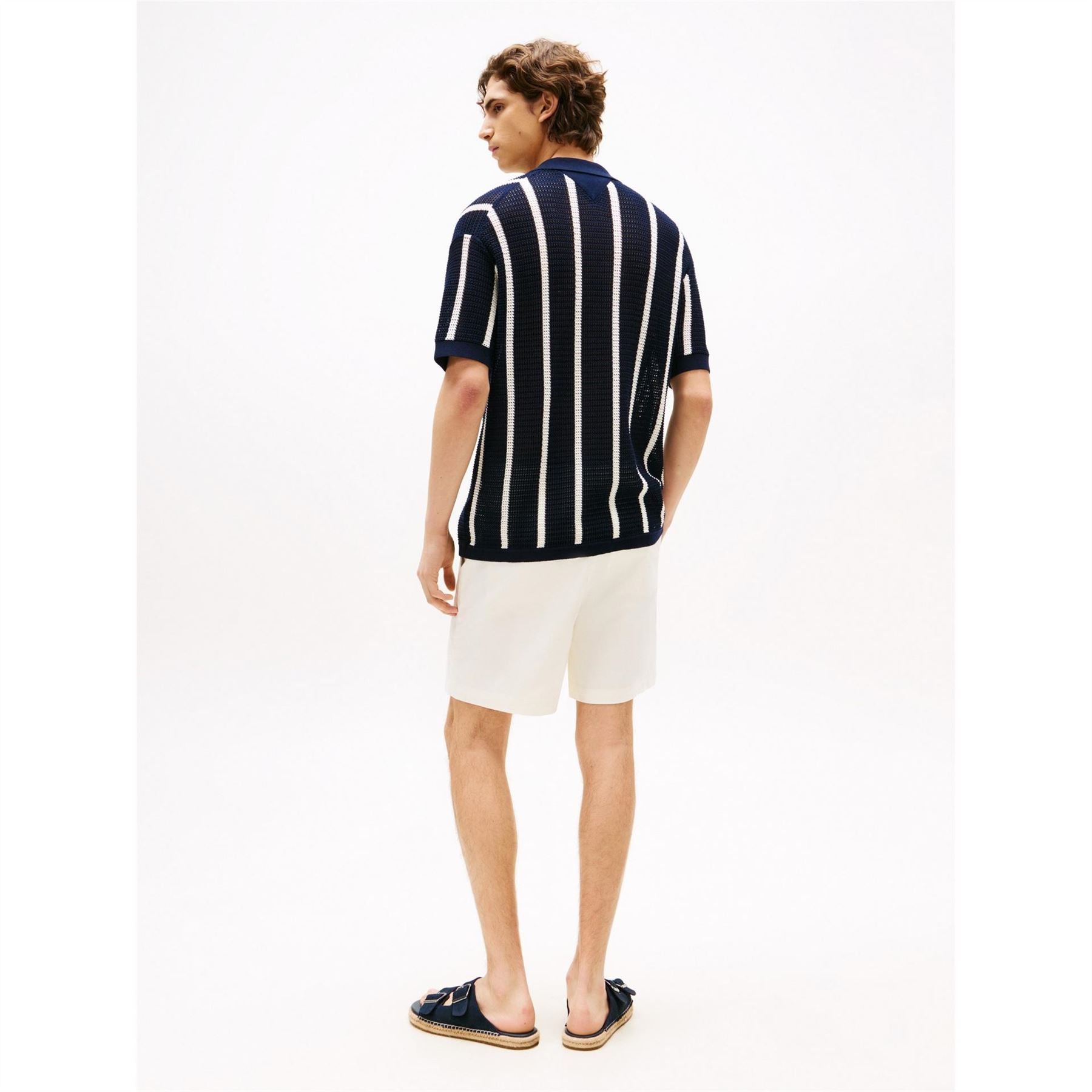 Tommy Hilfiger Vertical Stripe Regular Fit Short Sleeve Shirt