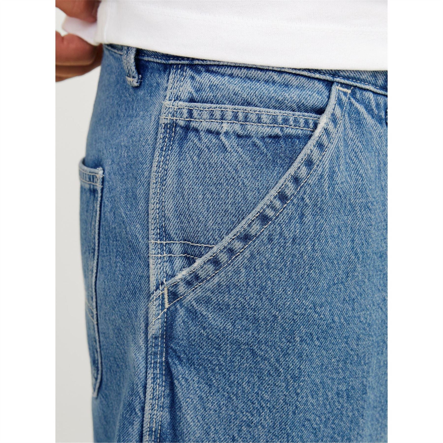 Jack and Jones Eddie Worker Wide Leg Relaxed Fit Jeans